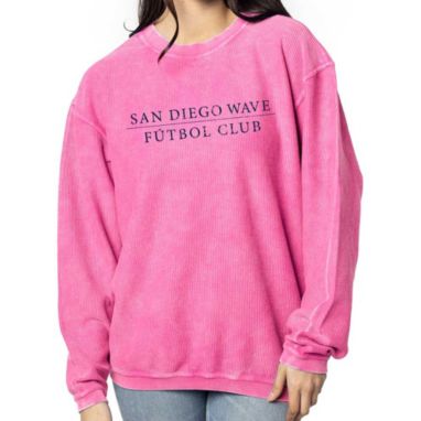 sorry, chicka-d Women's San Diego Wave Bubblegum Corded Crewneck Sweatshirt is currently out of stock