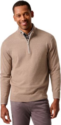 Johnnie-O Men's Desmond Plaited ¼ Zip Golf Sweater | Golf Galaxy