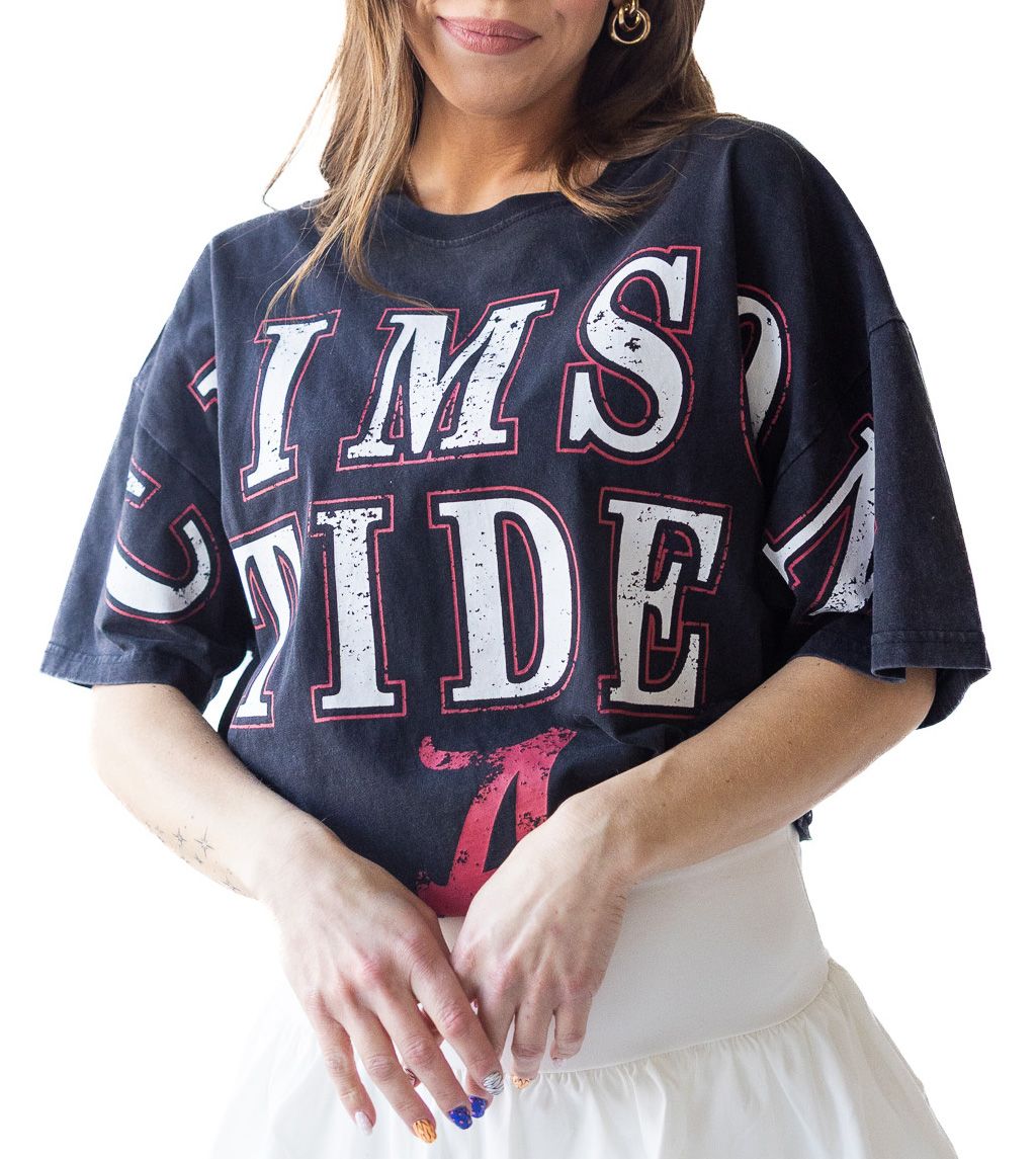 Gameday Social Women's Alabama Crimson Tide Black The Band Short Sleeve T-Shirt product image