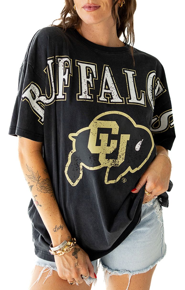 Gameday Social Women's Colorado Buffaloes Black The Band Short Sleeve T-Shirt product image