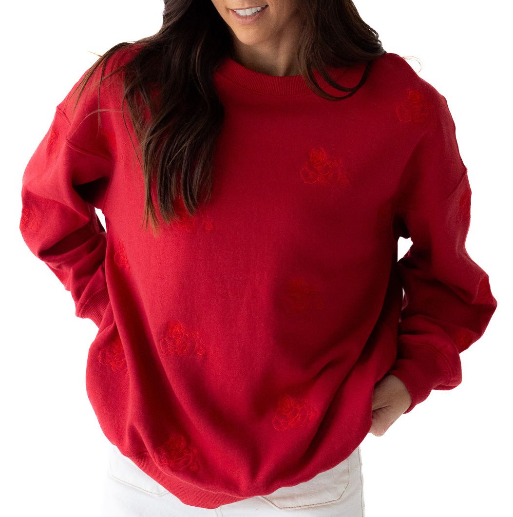 Gameday Social Women's Fresno State Bulldogs Red Lantern Crew Pullover Sweatshirt product image