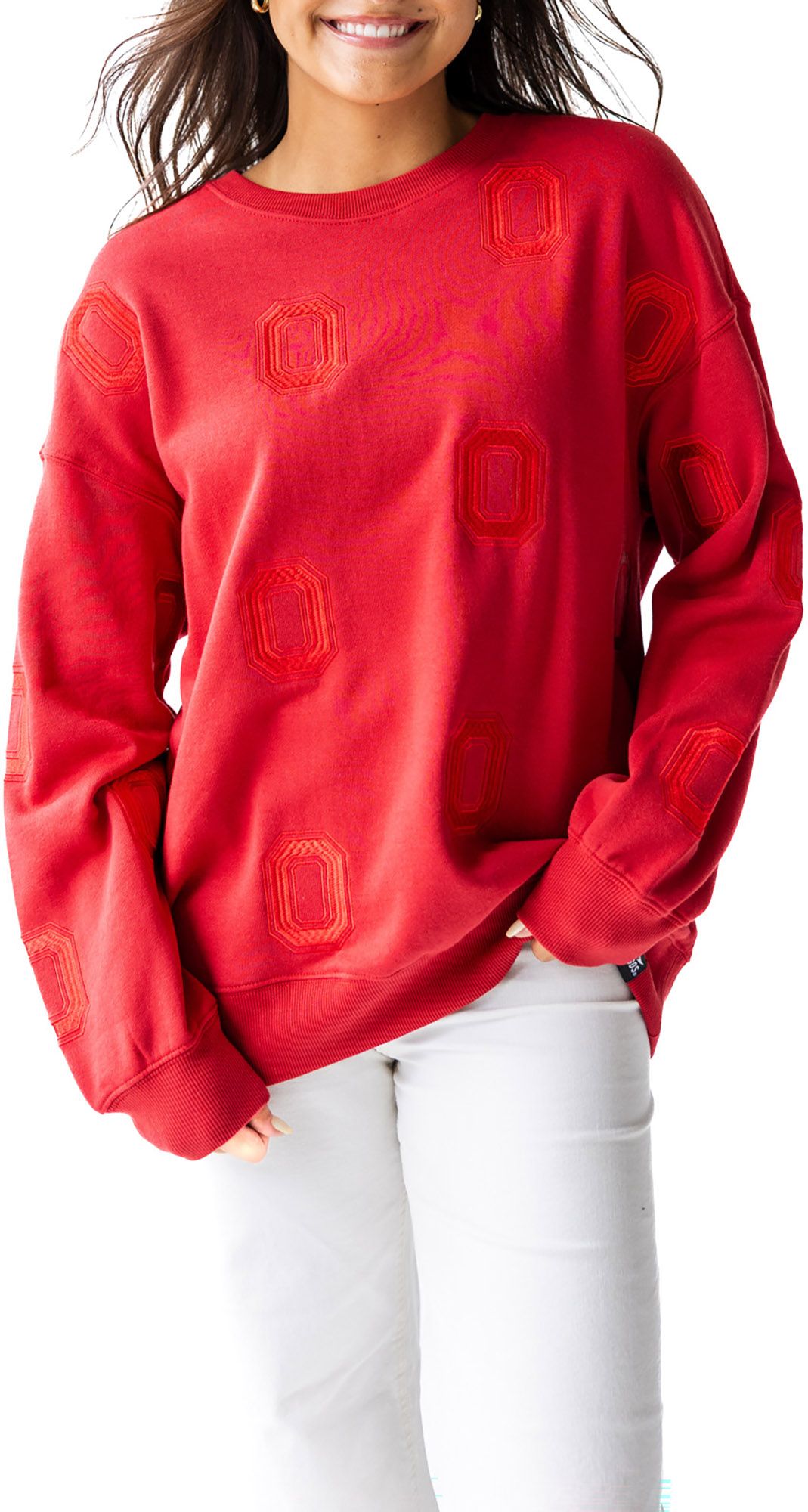 Gameday Social Women's Ohio State Buckeyes Red Lantern Crew Pullover Sweatshirt product image