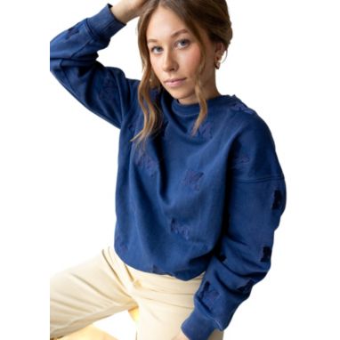 sorry, Gameday Social Women's Michigan Wolverines Navy Lantern Crew Pullover Sweatshirt is currently out of stock