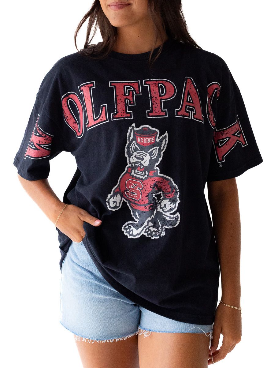 Gameday Social Women's NC State Wolfpack Washed Black The Band Short Sleeve T-Shirt product image