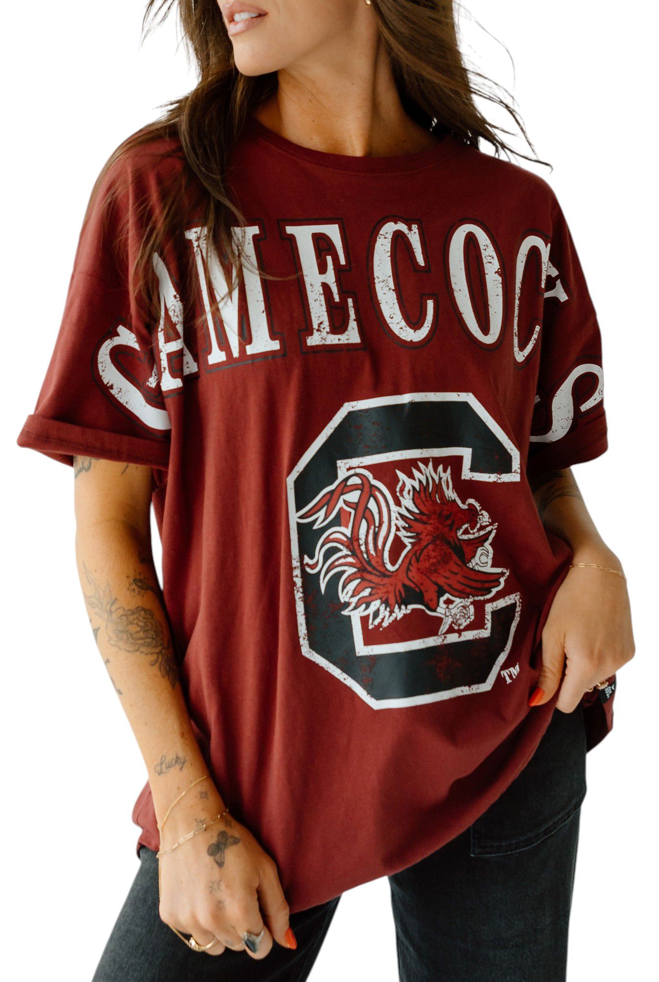 Gameday Social Women's South Carolina Gamecocks Maroon The Band Short Sleeve T-Shirt product image