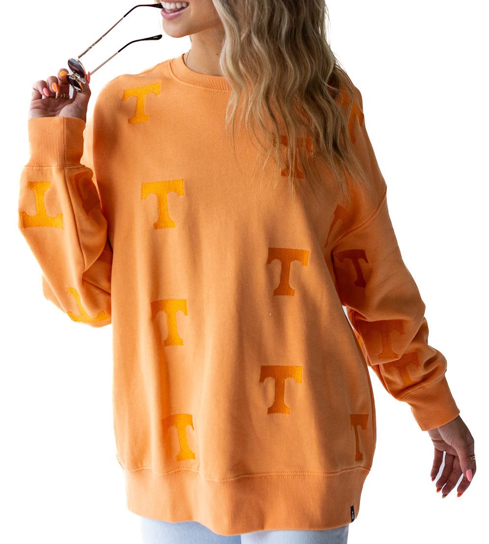Gameday Social Women's Tennessee Volunteers Sherbert Lantern Crew Pullover Sweatshirt product image