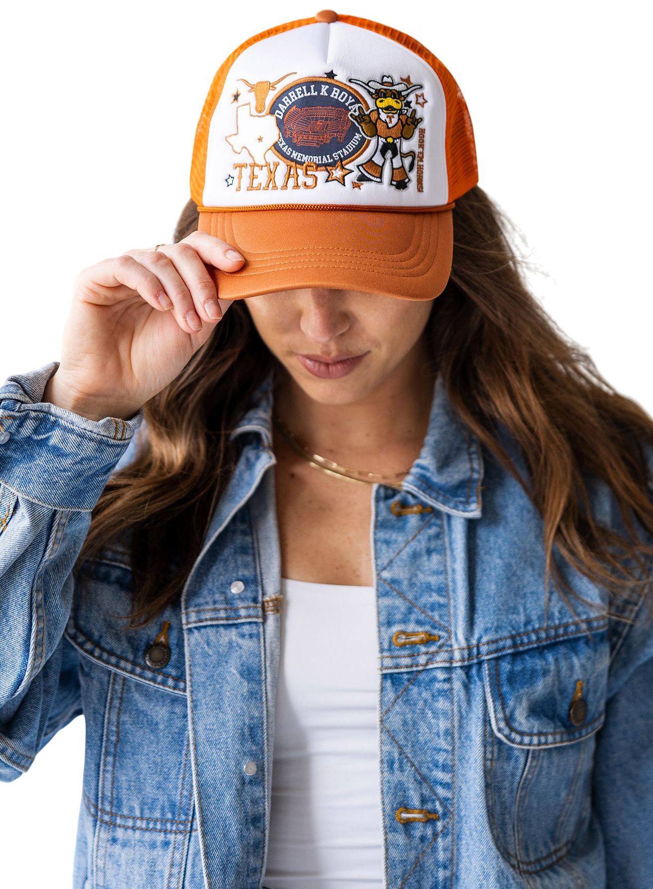 Gameday Social Women's Texas Longhorns Orange Layered Patch Foam Trucker Hat product image