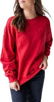 Gameday Social Women's Wisconsin Badgers Red Lantern Crew Pullover Sweatshirt product image