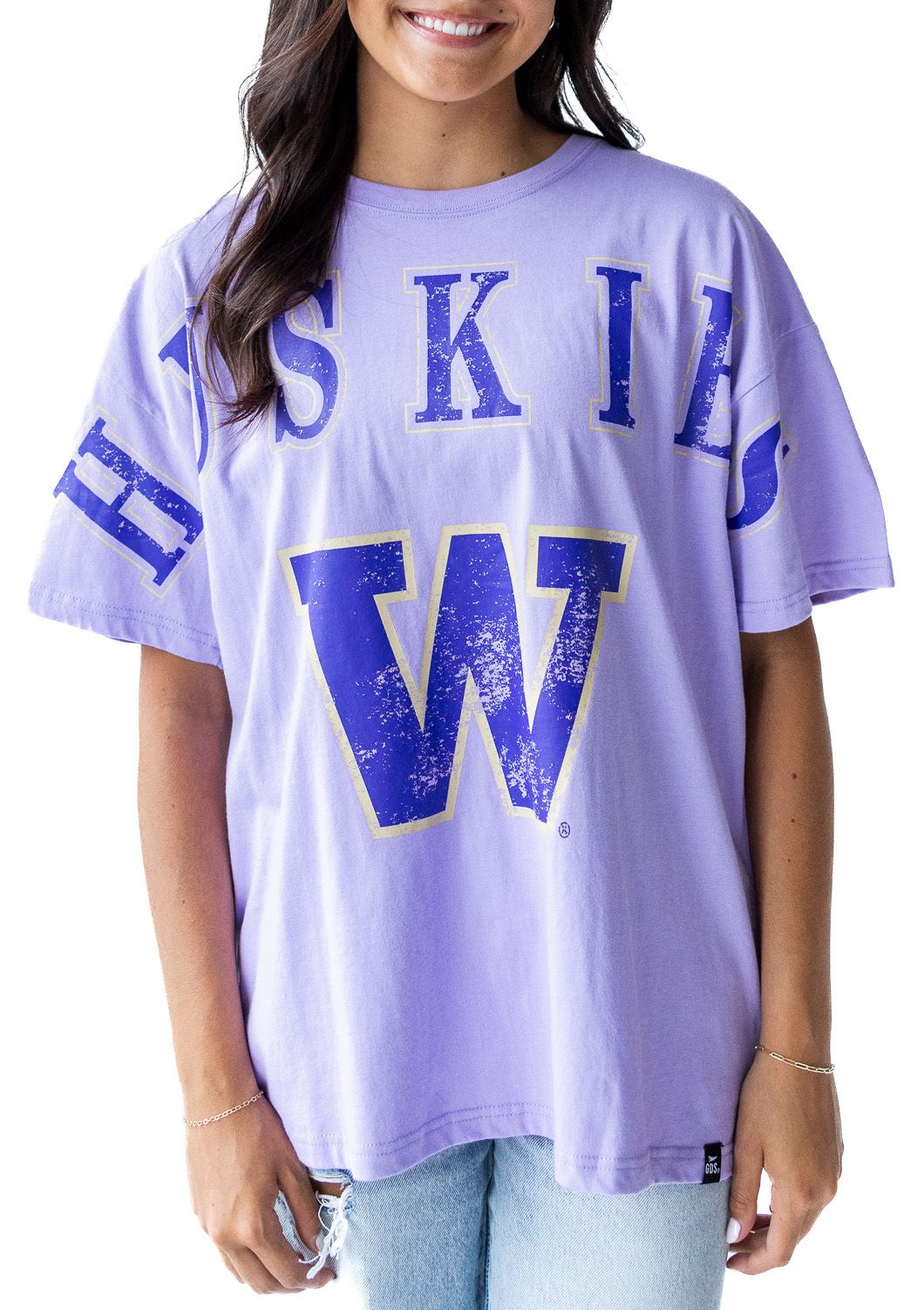 Gameday Social Women's Washington Huskies Lavendar The Band Short Sleeve T-Shirt product image