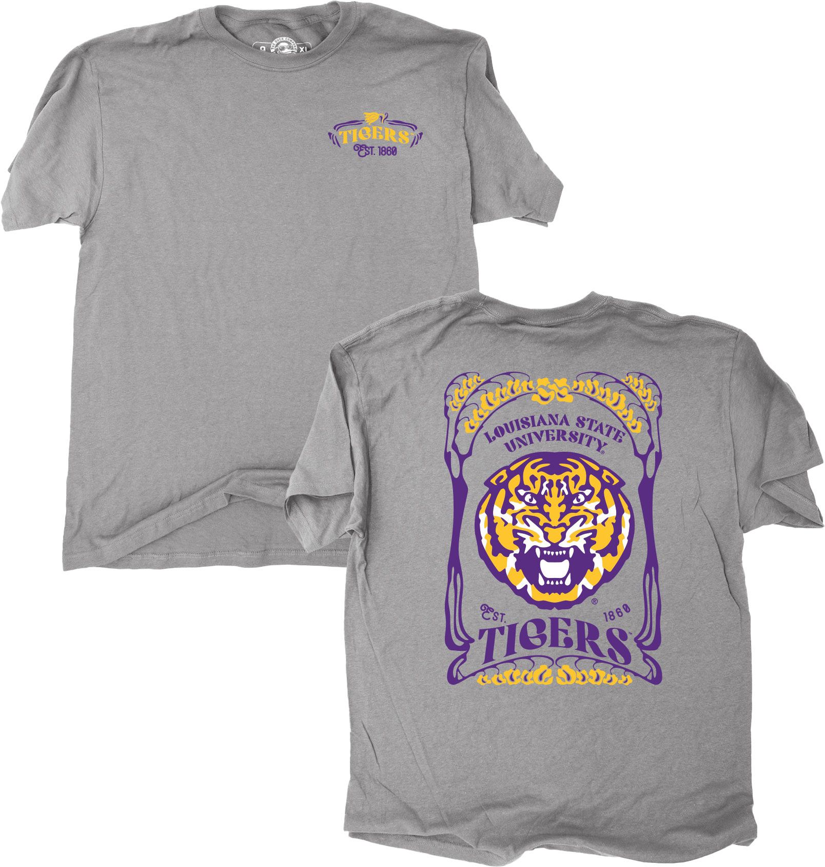 The Duck Company Men's LSU Tigers Grey T-Shirt product image