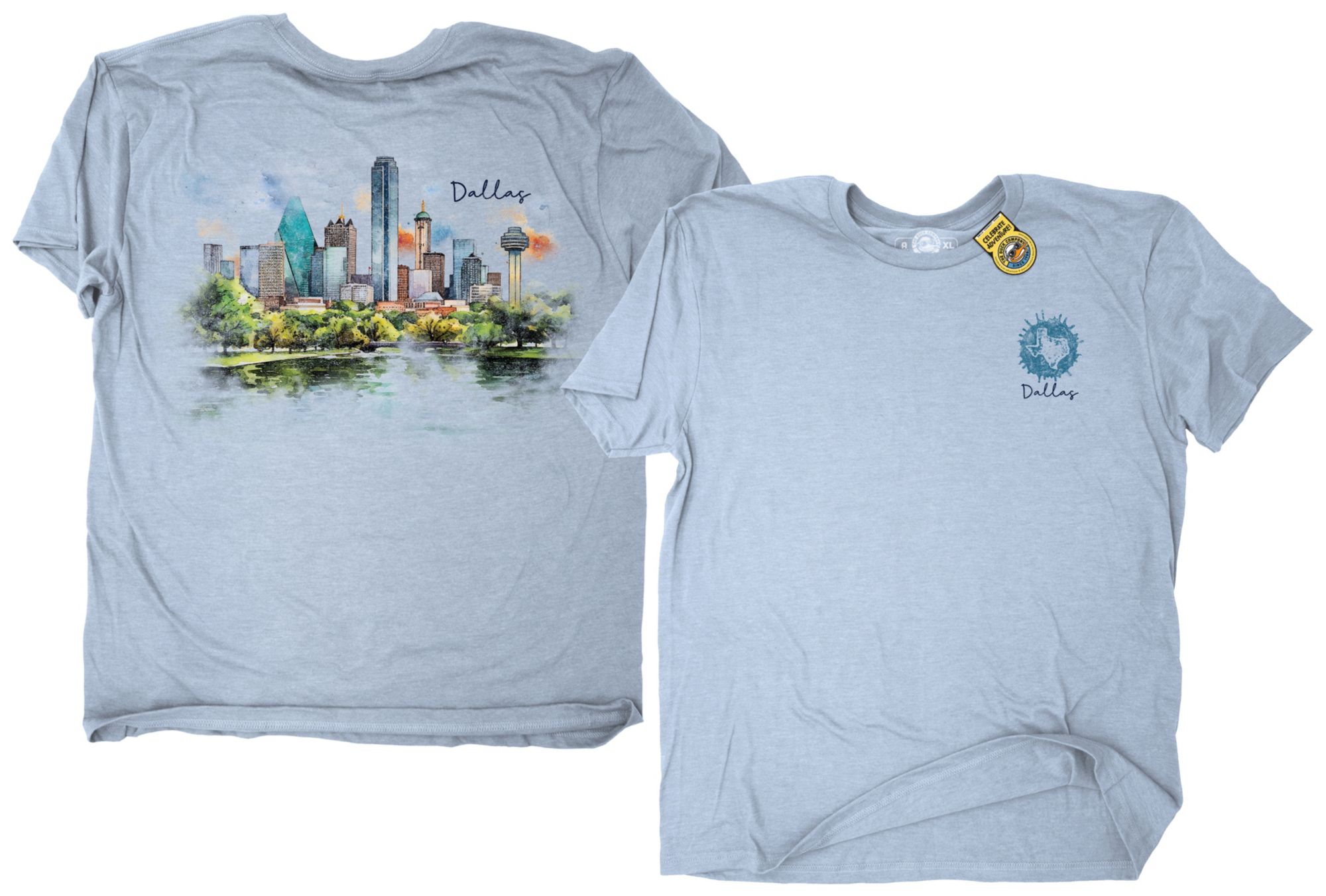 The Duck Company Adult Dallas Light Blue Skyline T-Shirt product image