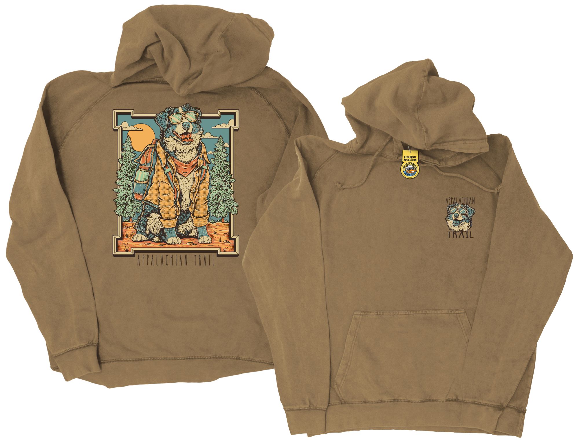 The Duck Company Adult Appalachain Trail Dogwoods Tan Pullover Hoodie product image