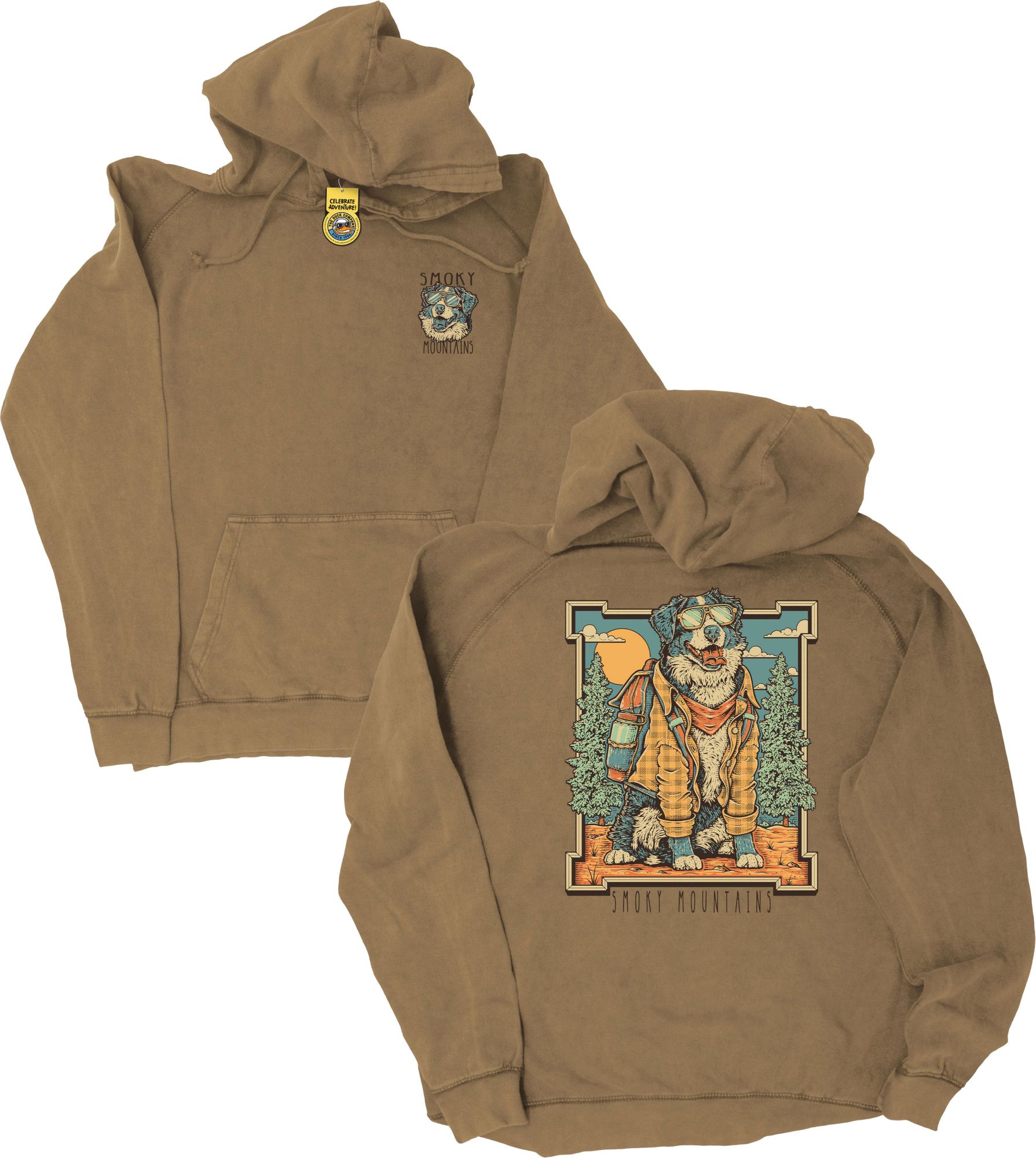 The Duck Company Unisex Smokey Mountain Dogwoods Tan Pullover Hoodie product image