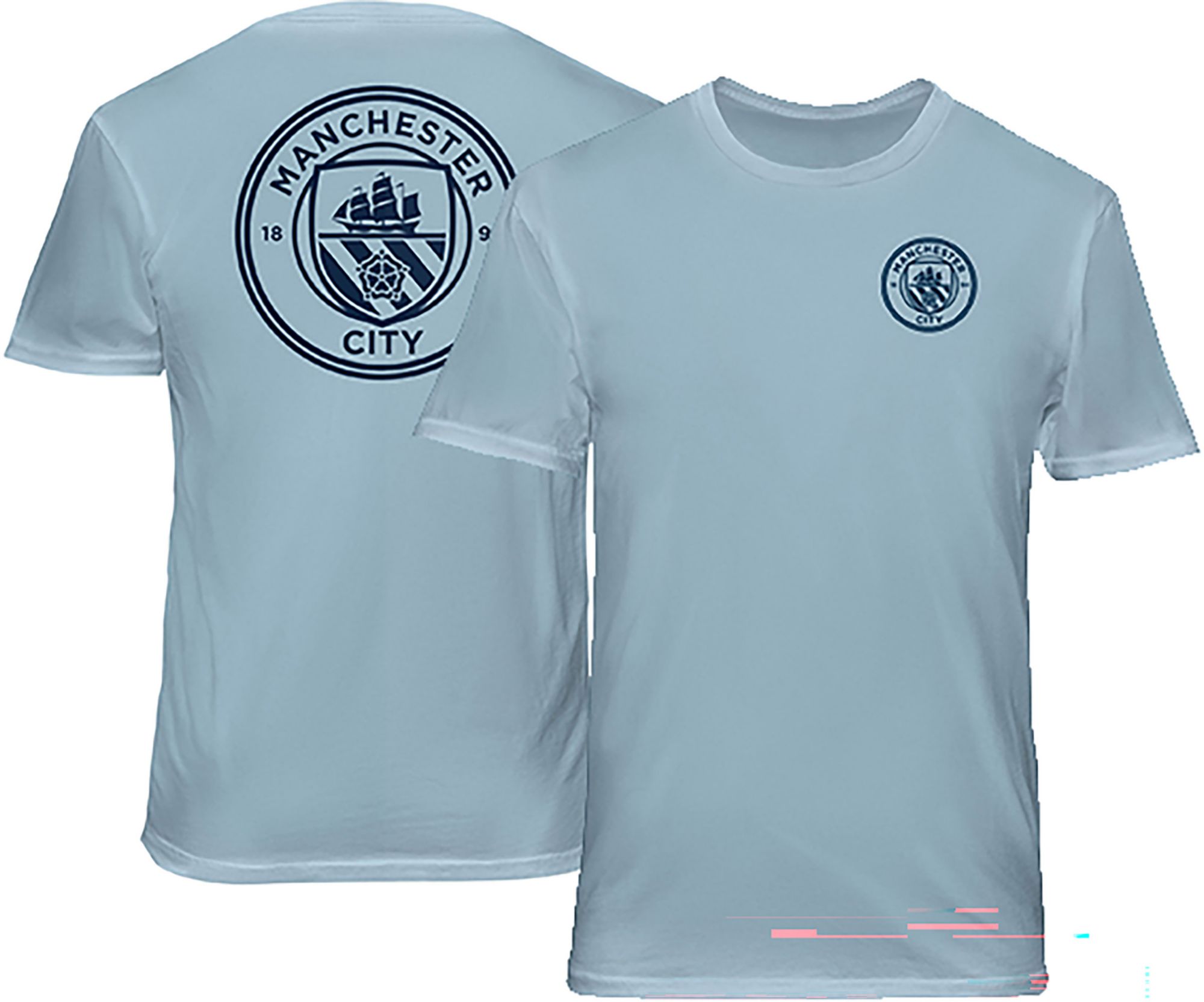 1863 FC Adult Manchester City Light Blue Slogan 2 Hit T-Shirt product image