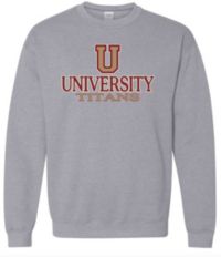 Pel Athletic Men's University High School Grey Crewneck Sweatshirt ...