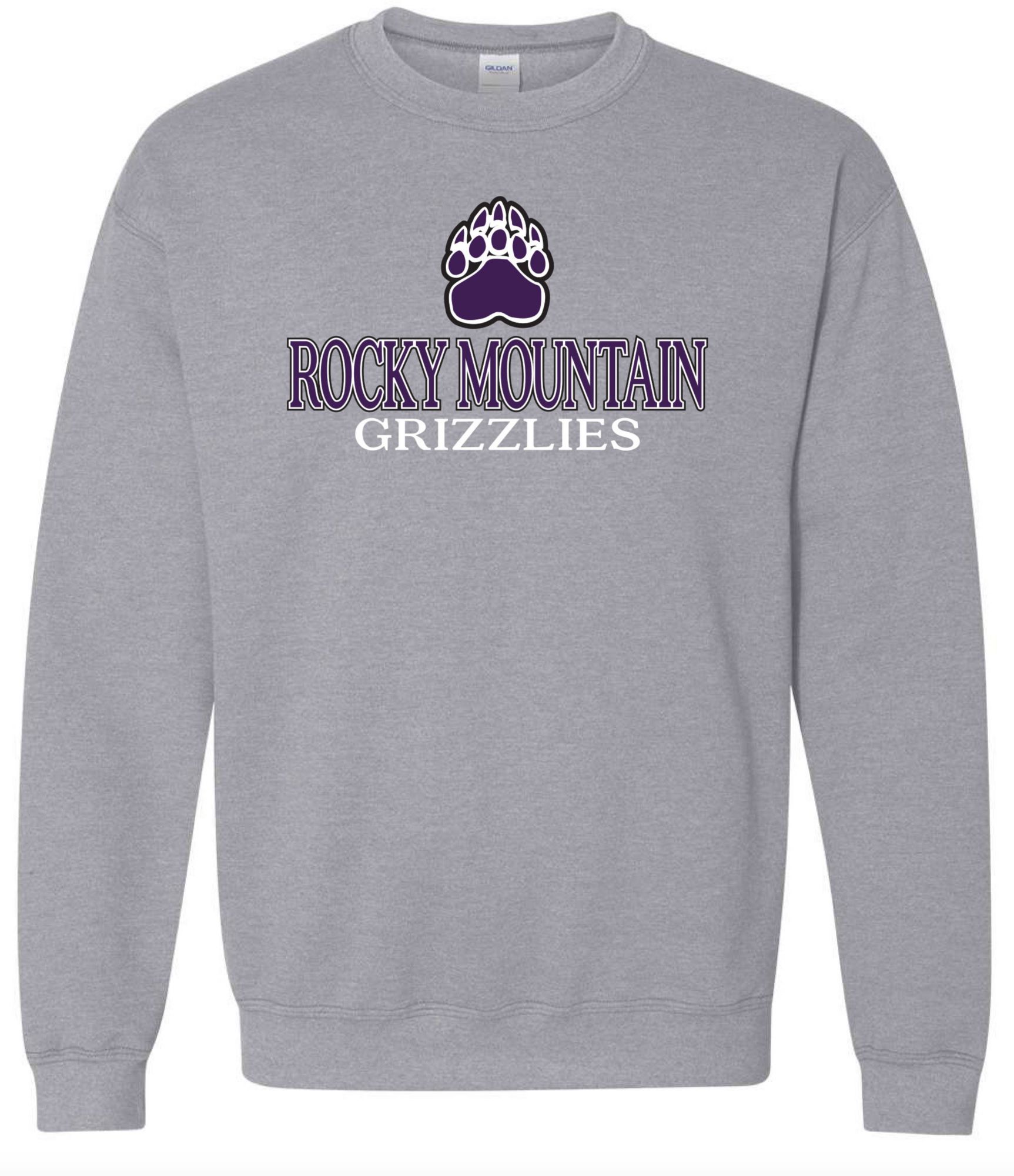 Pel Athletic Men's Rocky Mountain High School Grey Crewneck Sweatshirt