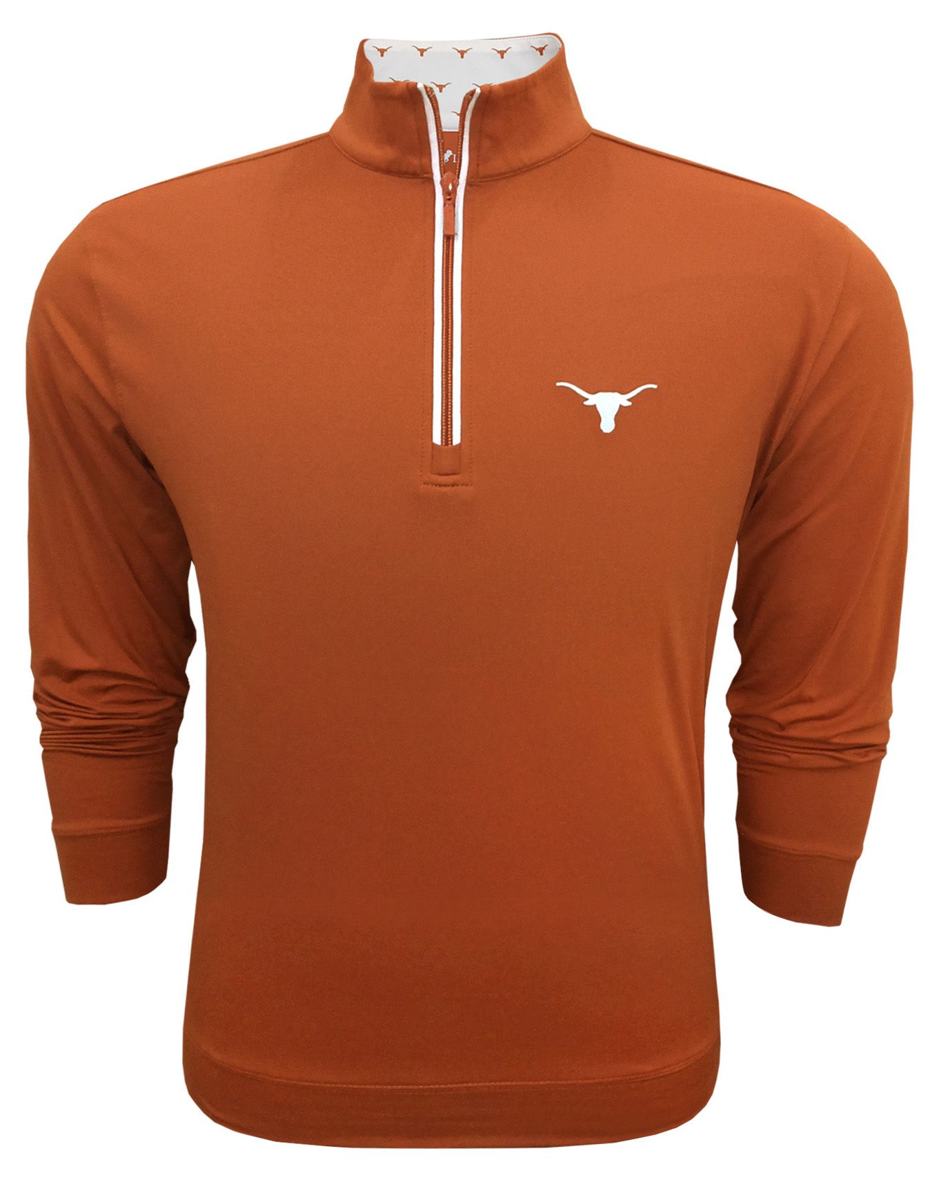 Horn Legend Men's Texas Longhorns Burnt Orange Microperforated Pullover Quarter-Zip Sweatshirt product image