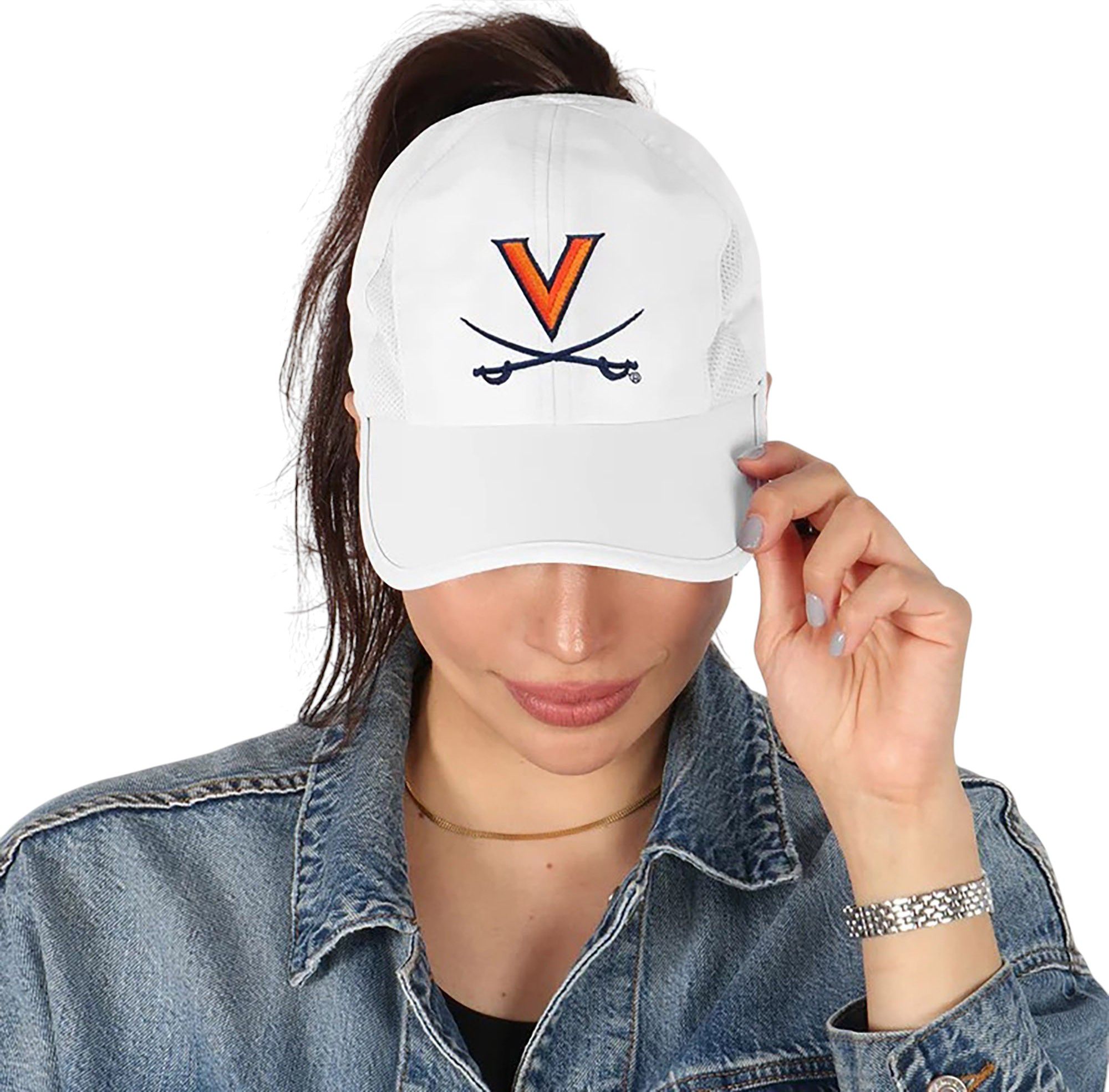 Ponyflo Women's Virginia Cavaliers White Gameday Adjustable Hat product image