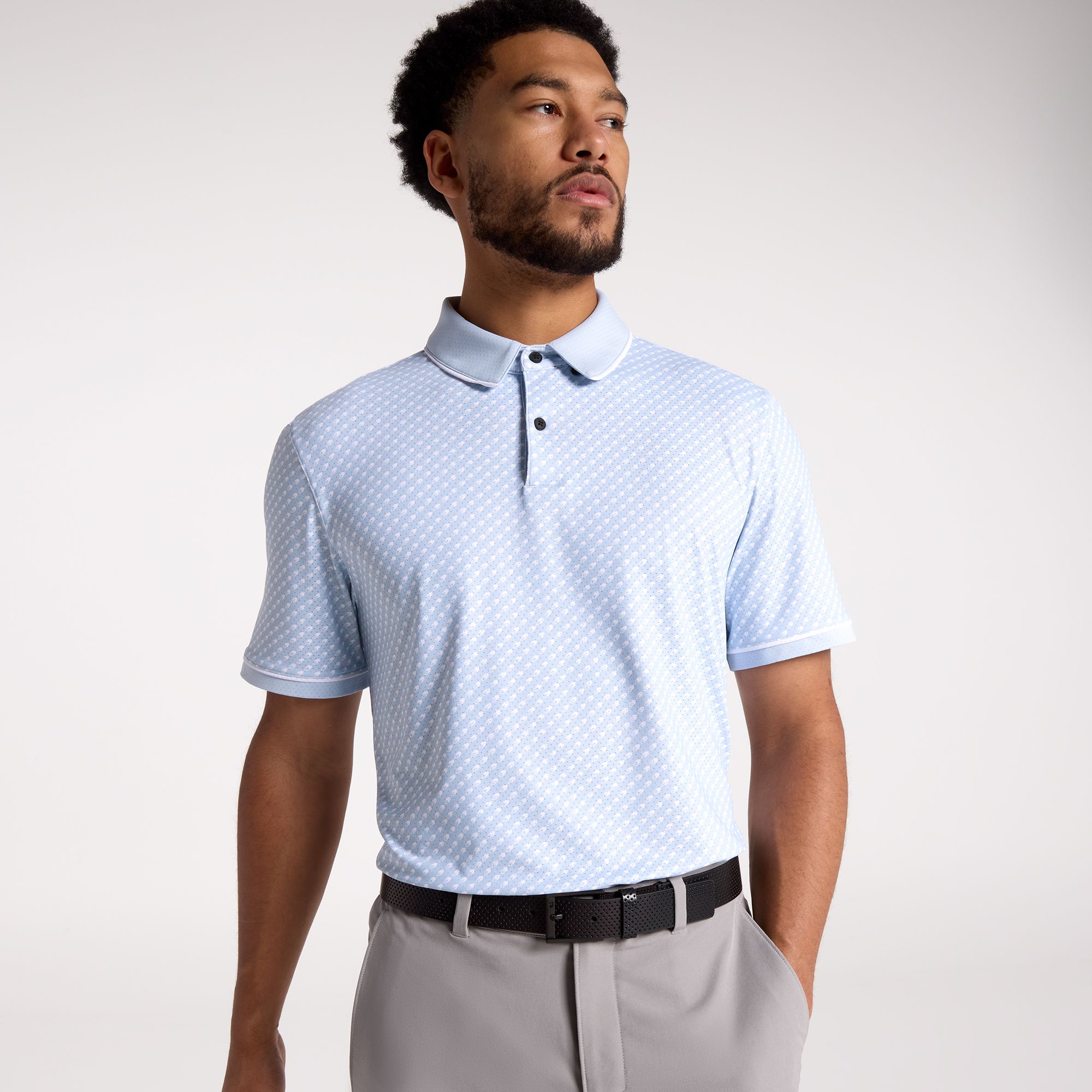 VRST Men's Contrast Printed Golf Polo product image