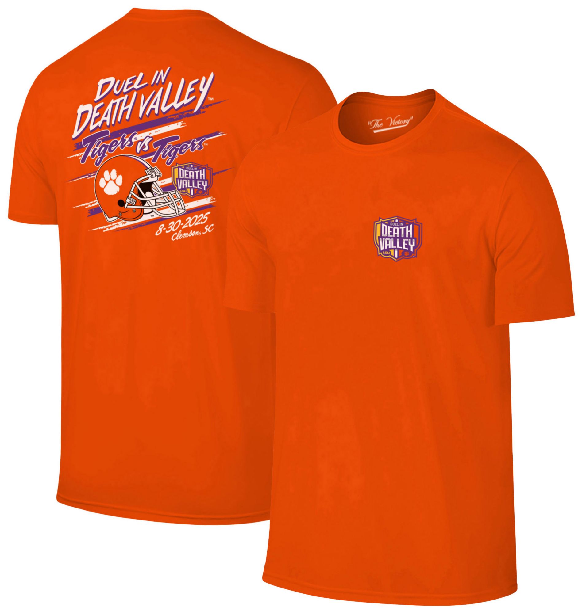 Retro Brand Men's Clemson Tigers Orange Death Valley Rivalry T-Shirt product image