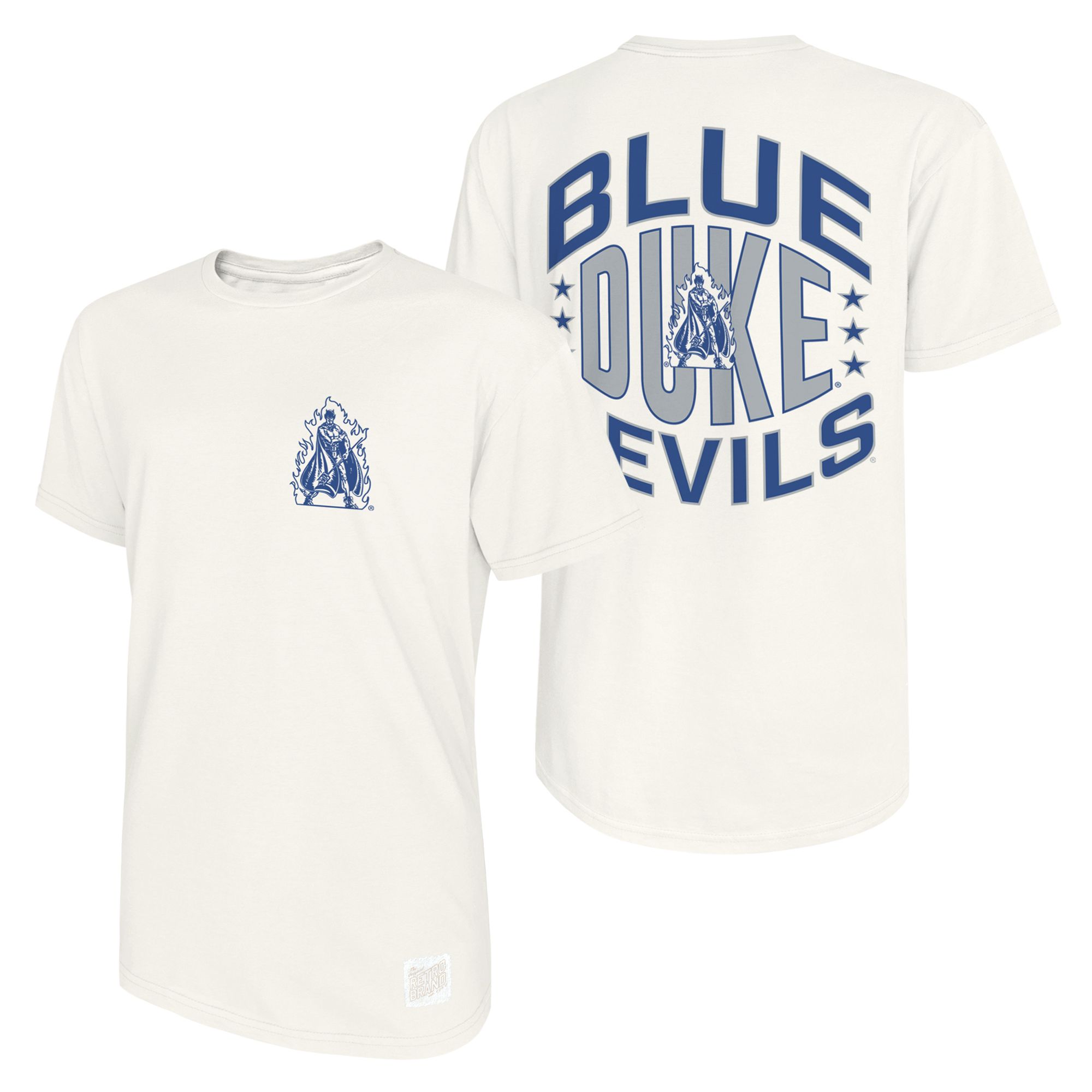 Retro Brand Men's Duke Blue Devils White Vault T-Shirt product image
