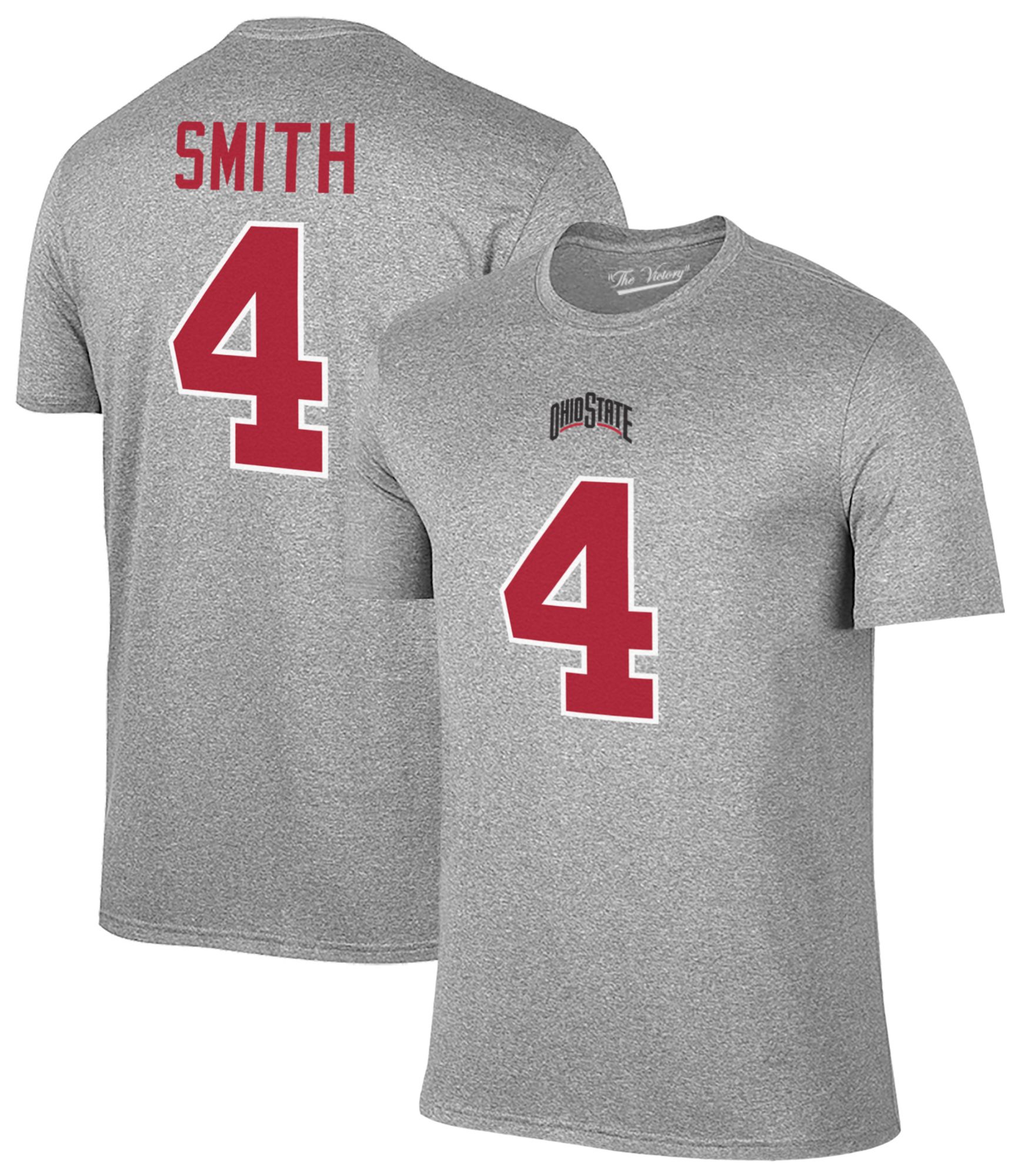 Retro Brand Men's Ohio State Buckeyes Jeremiah Smith #4 Grey Football Jersey product image