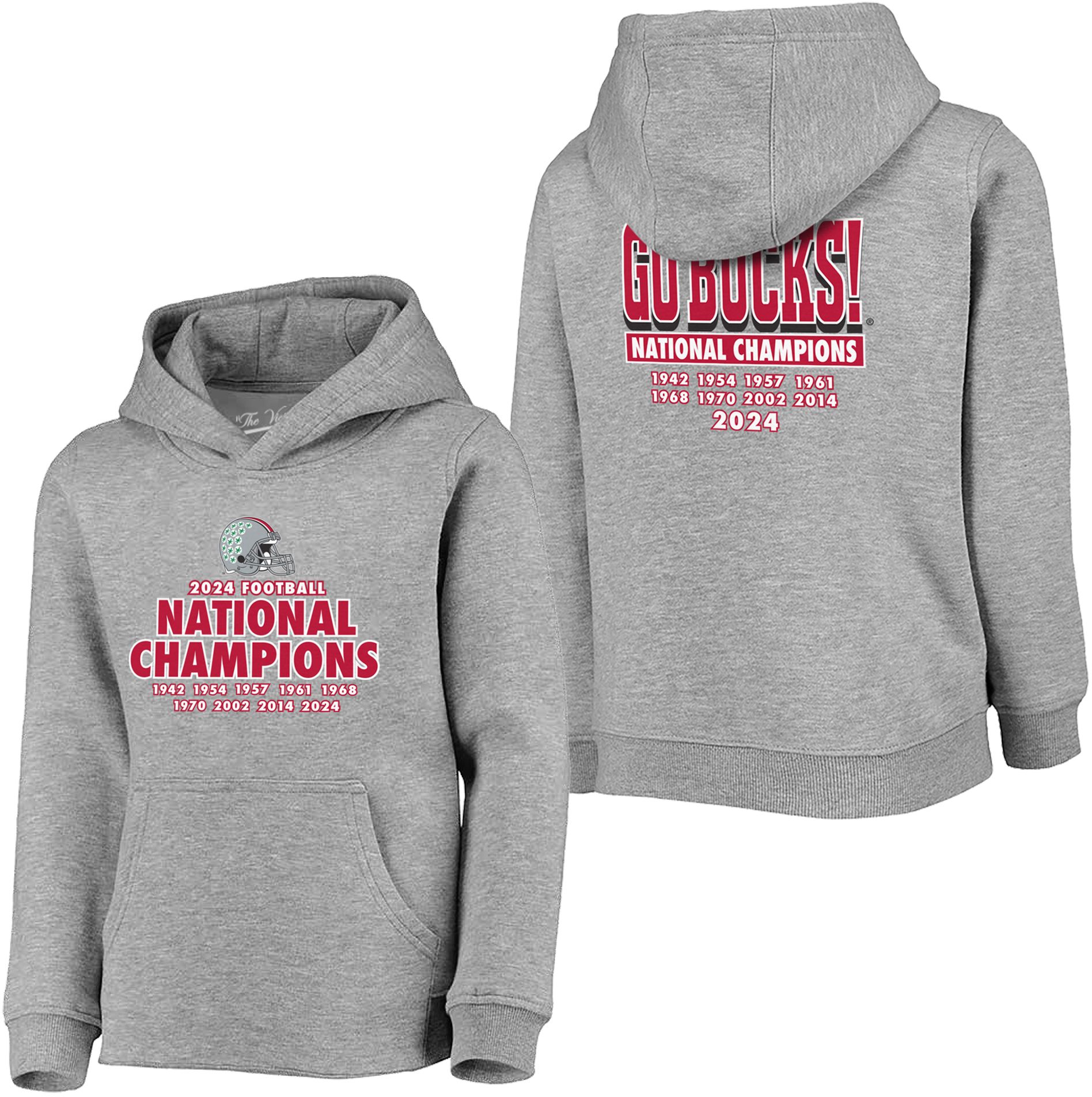 Retro Brand Youth 2024-25 National Champions Ohio State Buckeyes Back Logo Pullover Hoodie product image