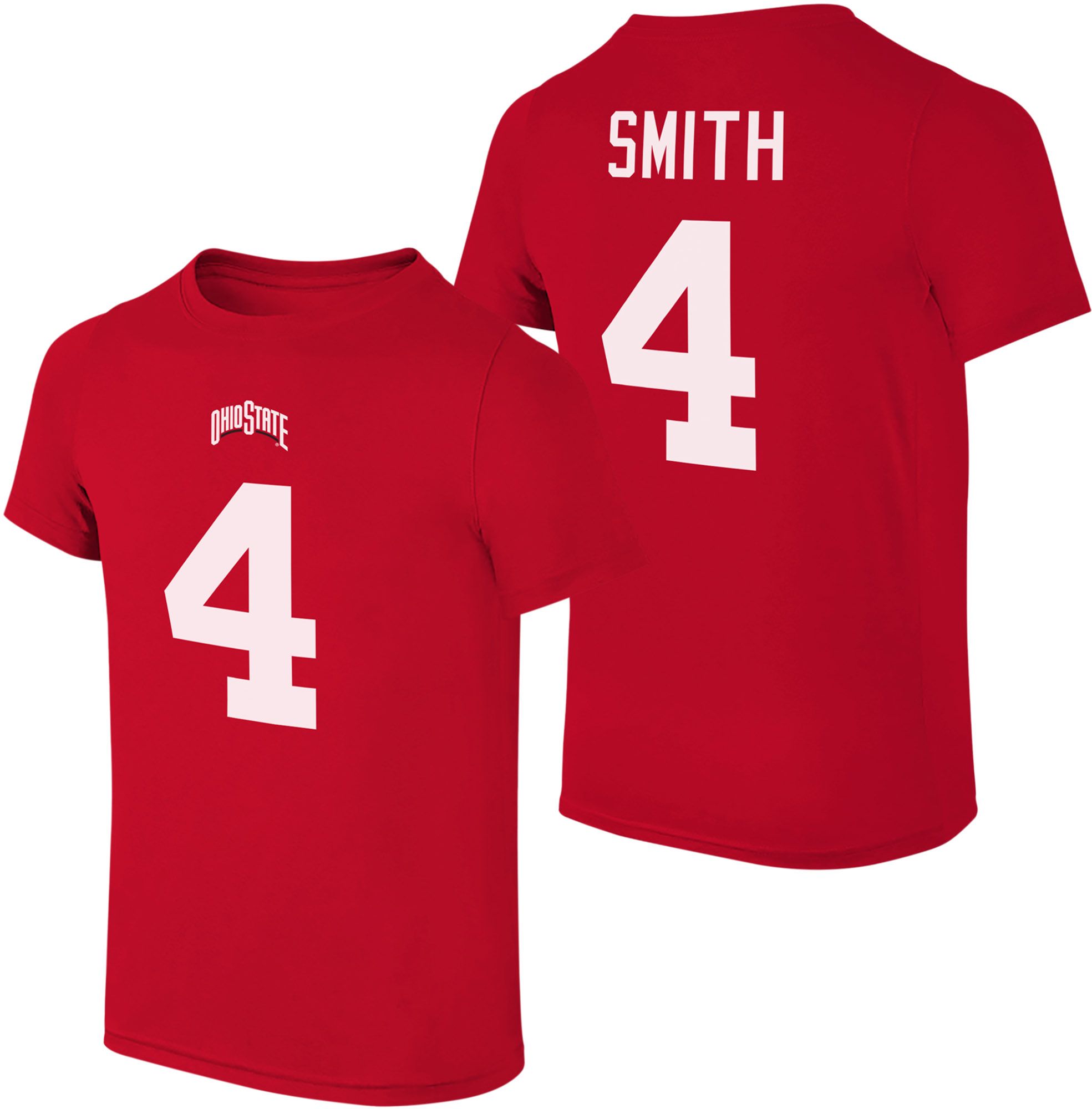 Retro Brand Youth Ohio State Buckeyes Red Jeremiah Smith #4 Short Sleeve T-Shirt product image