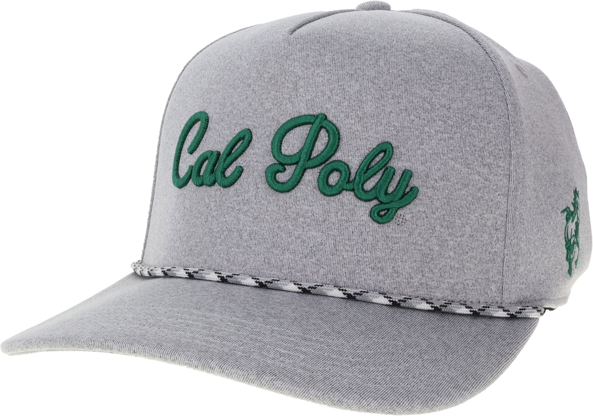 League-Legacy Adult Cal Poly Mustangs Grey Script Caddy Hat