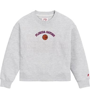 sorry, League-Legacy Women's Florida Gators Ash Grey Basketball Crew Neck Sweatshirt is currently out of stock