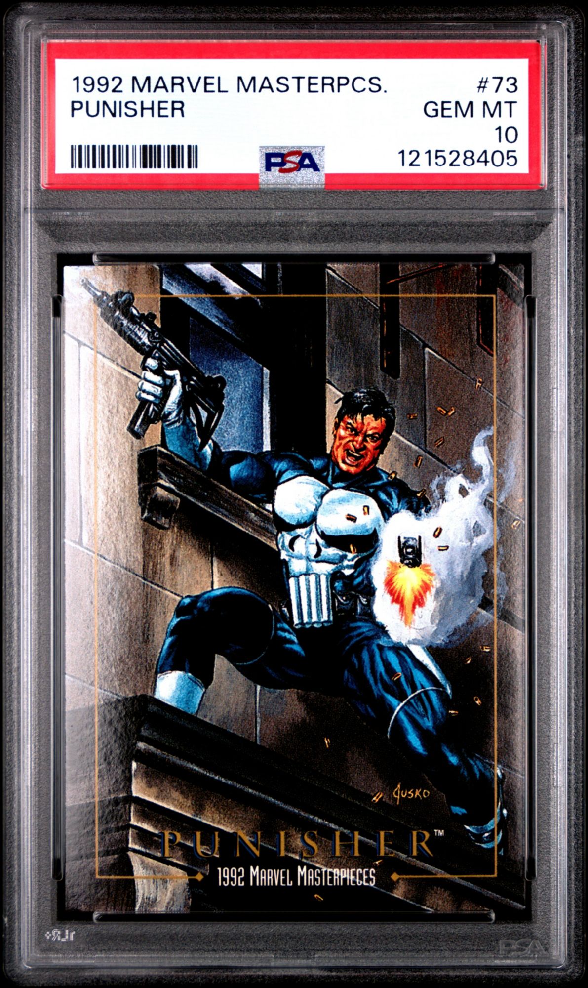 1992 Marvel Masterpieces 73 Punisher PSA 10 product image