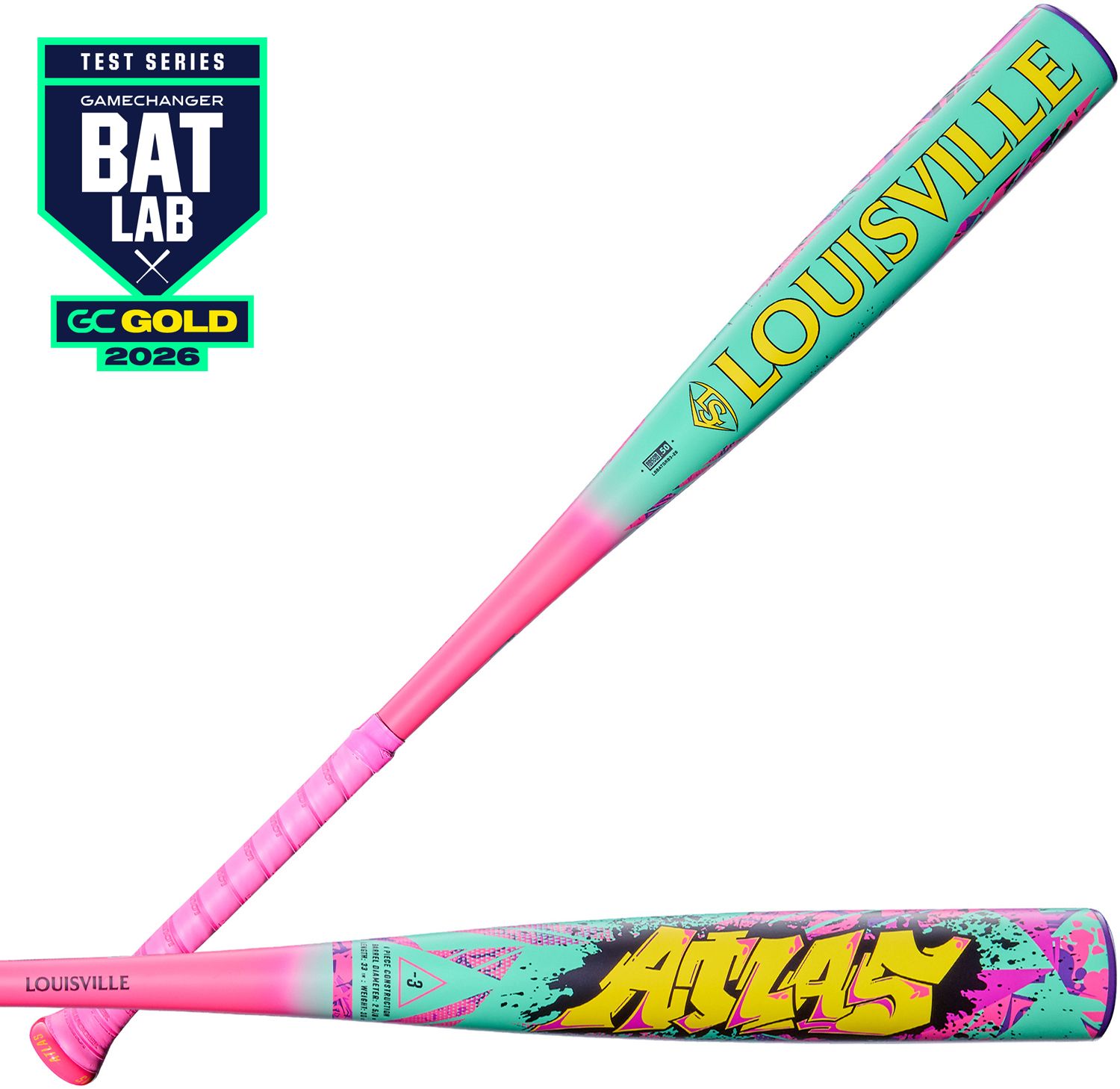 Louisville Slugger Atlas Wildstyle BBCOR Bat 2026 (-3) product image