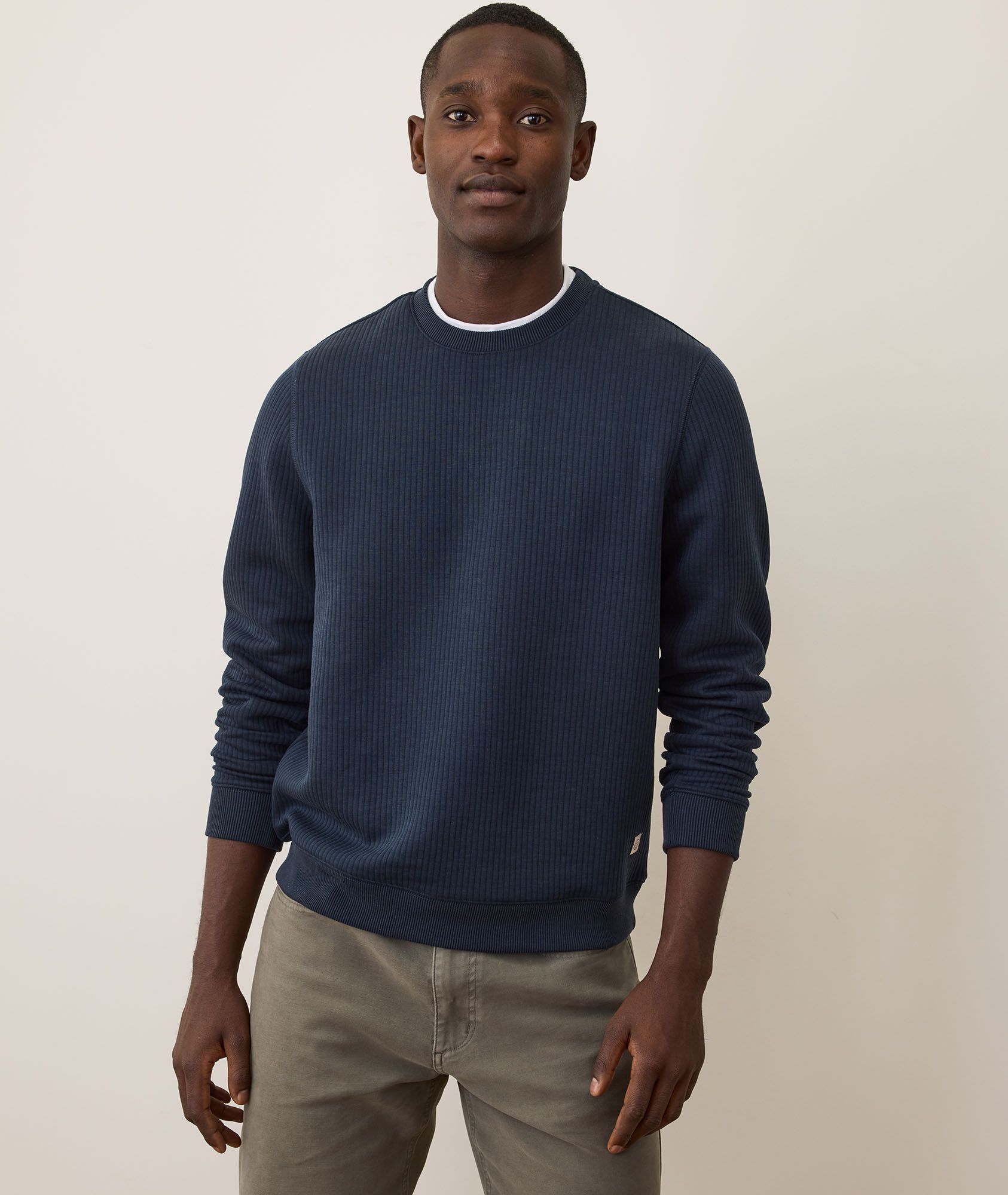 Marine Layer Men's Corbet Quilted Crewneck Sweater product image