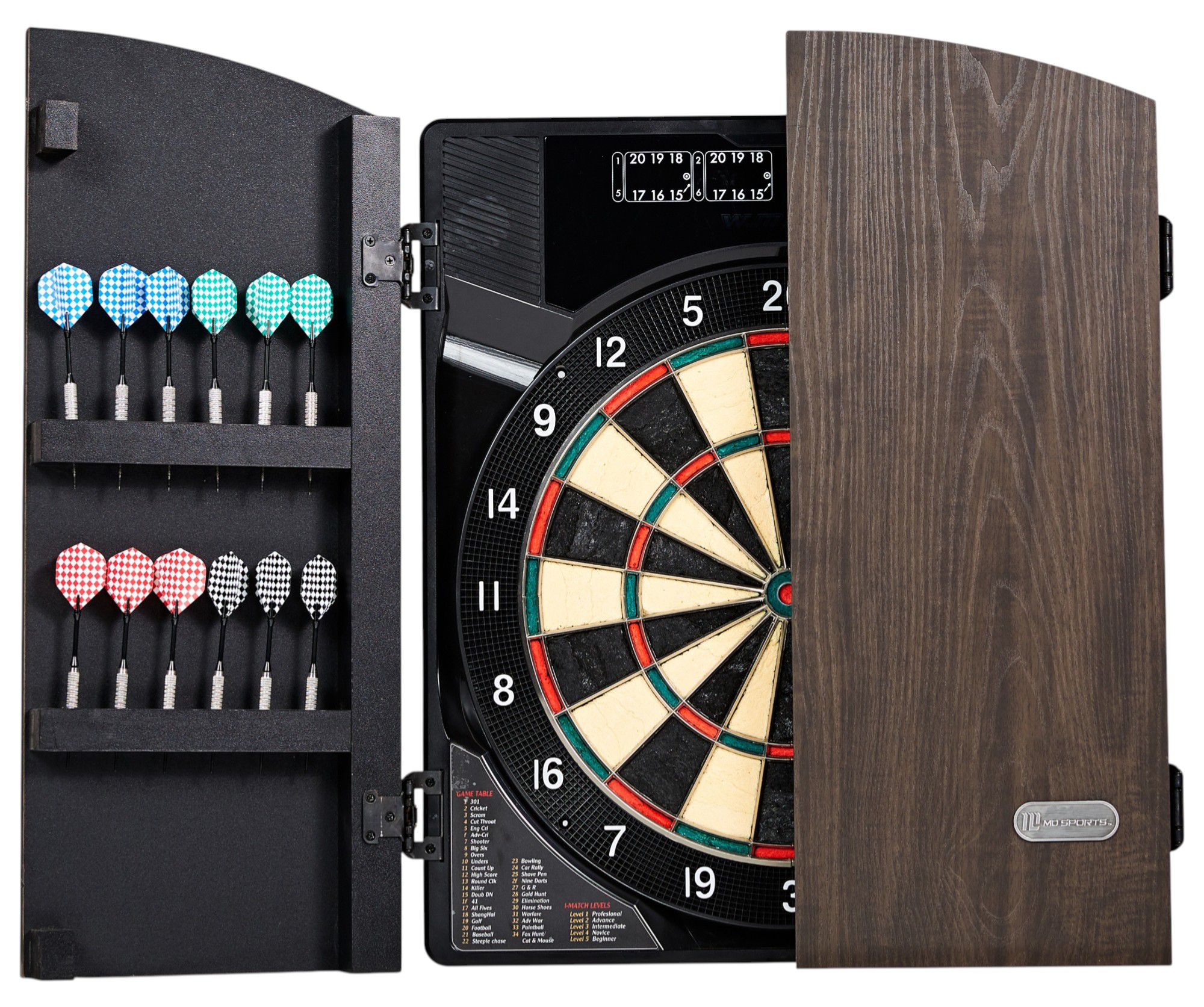 Medal Sports Bristletech Electronic Dartboard Cabinet product image