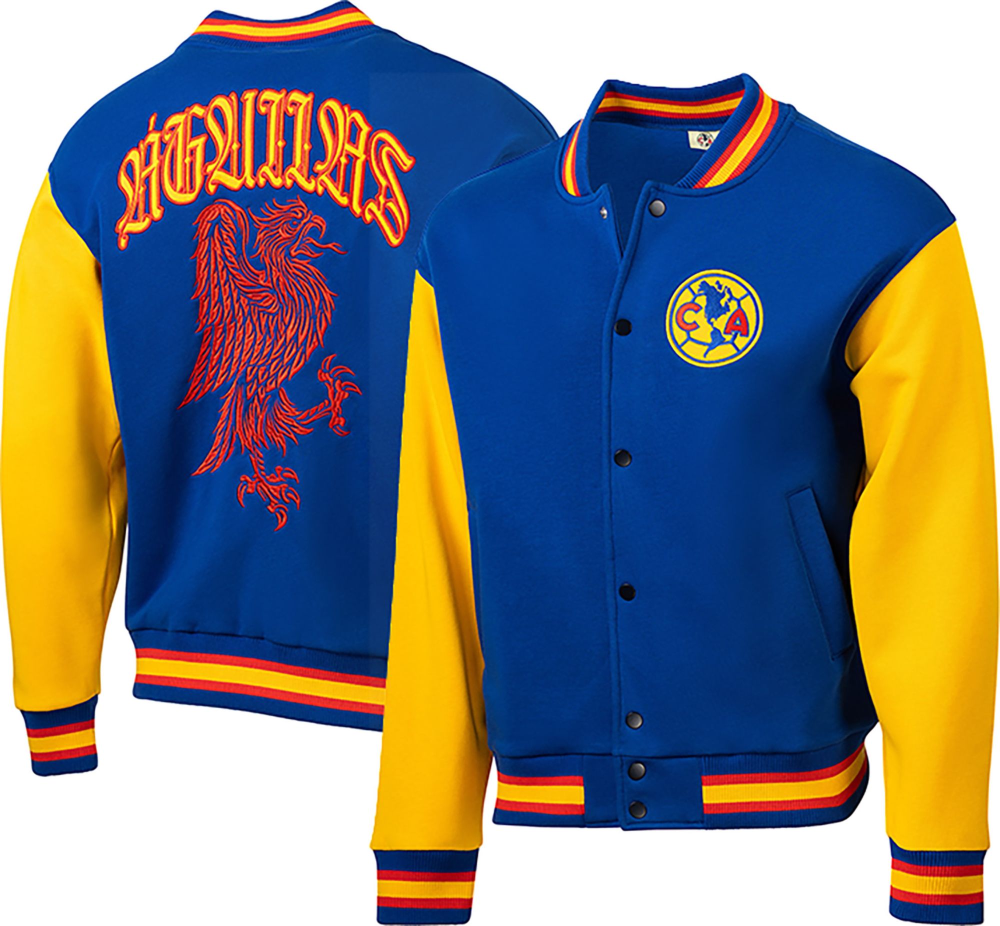 Sport Design Sweden Men's Club America Royal Blue Free Kick Varsity Jacket product image