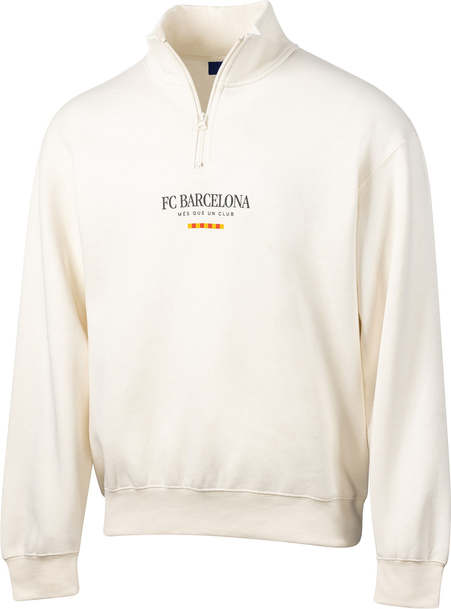 Sport Design Sweden Men's FC Barcelona Off White 1/2 Zip Hoodie product image