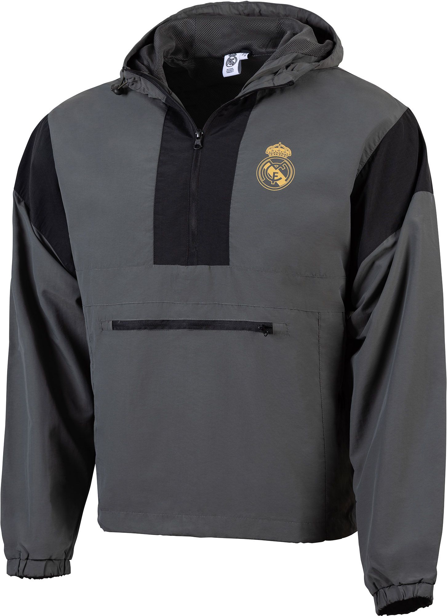 Sport Design Sweden Men's Real Madrid Black 1/2 Zip Anorak Jacket product image