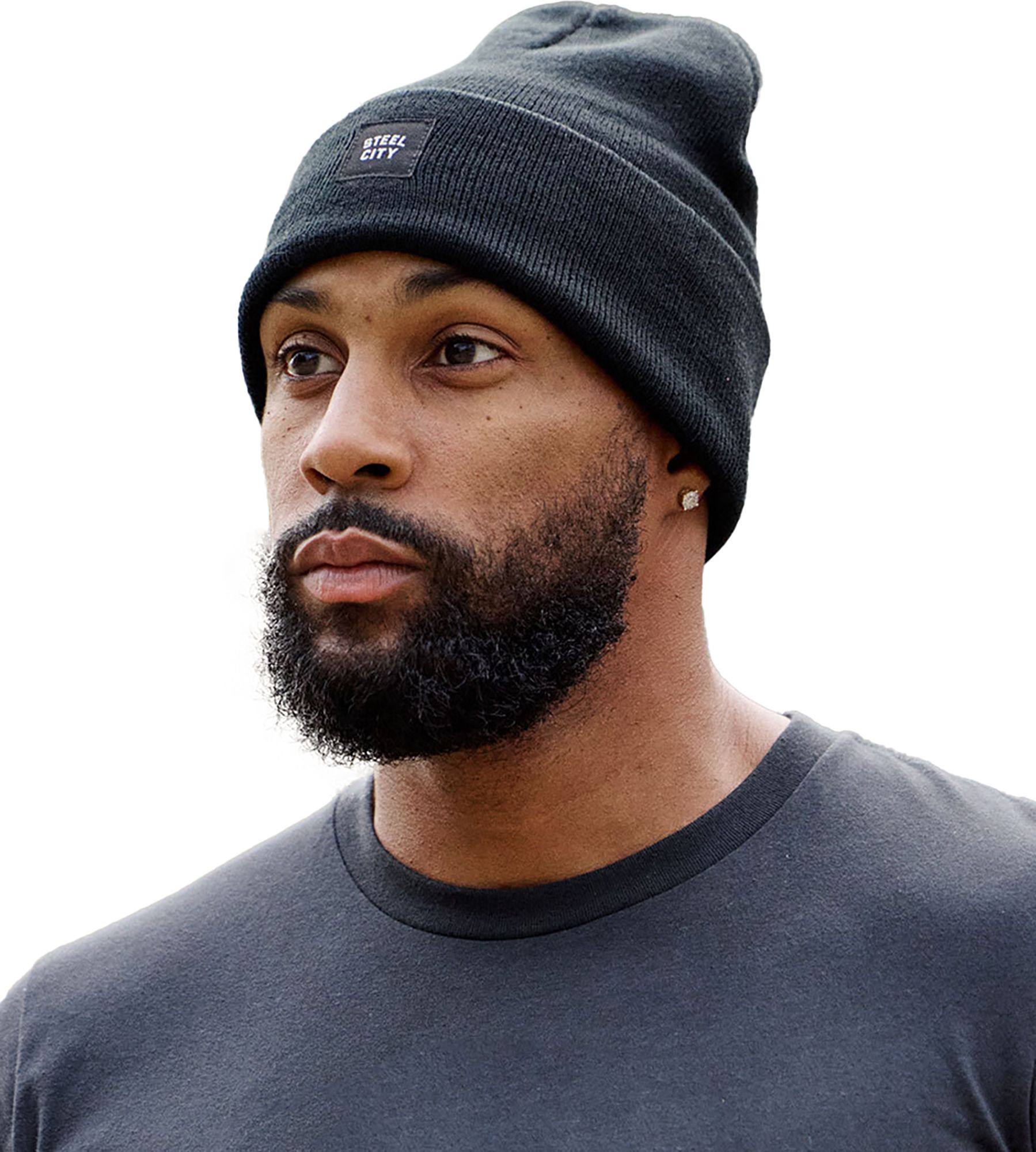 Steel City Adult Pittsburgh Black Logo Knit Beanie product image