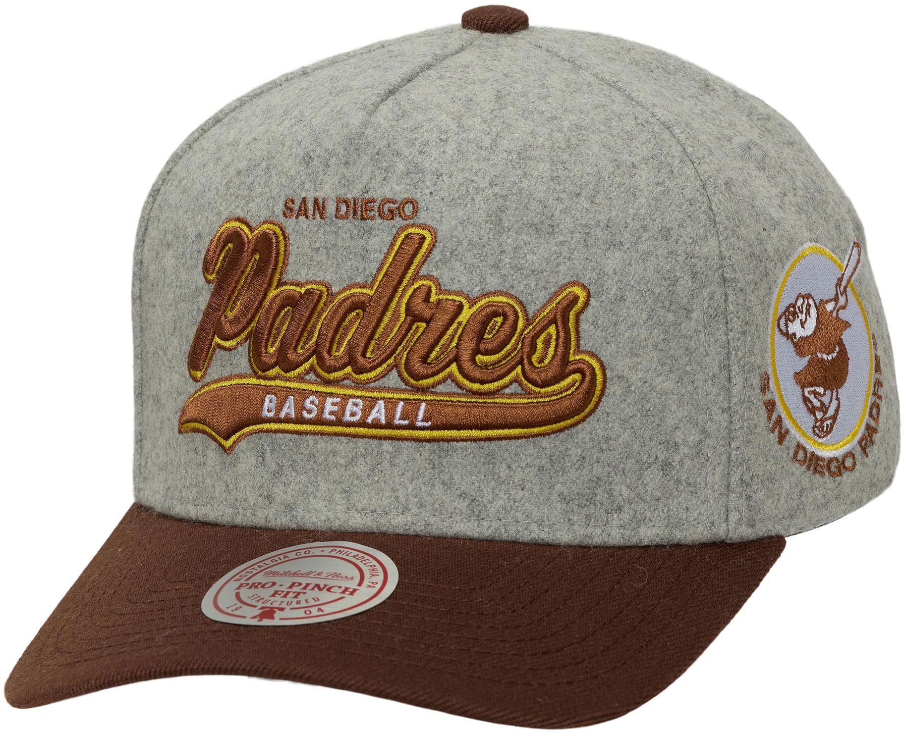 Mitchell & Ness Adult San Diego Padres Grey Tailsweep Snapback Hat product image