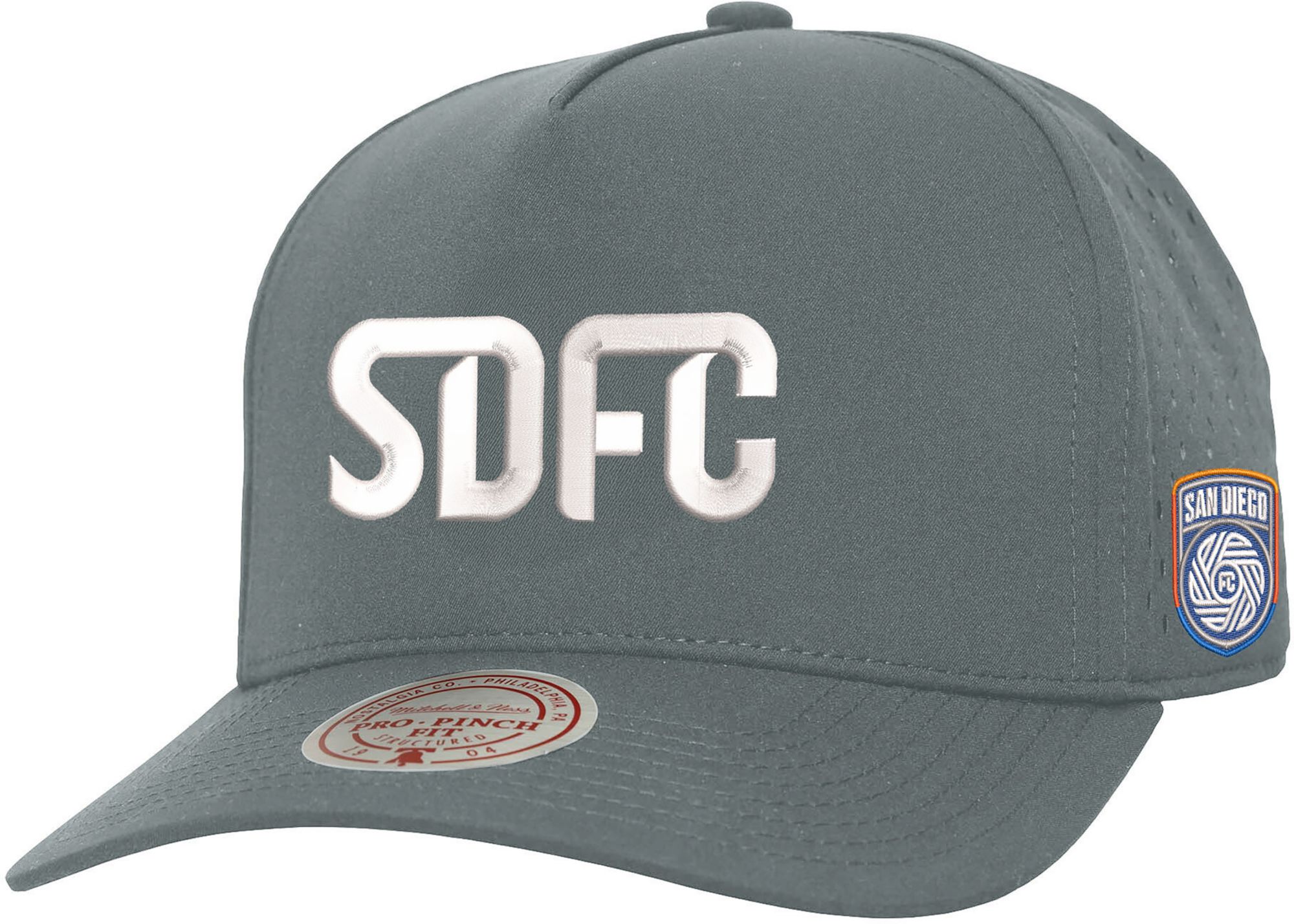 Mitchell & Ness Adult San Diego FC Gray Home Pro Pinch Snapback product image