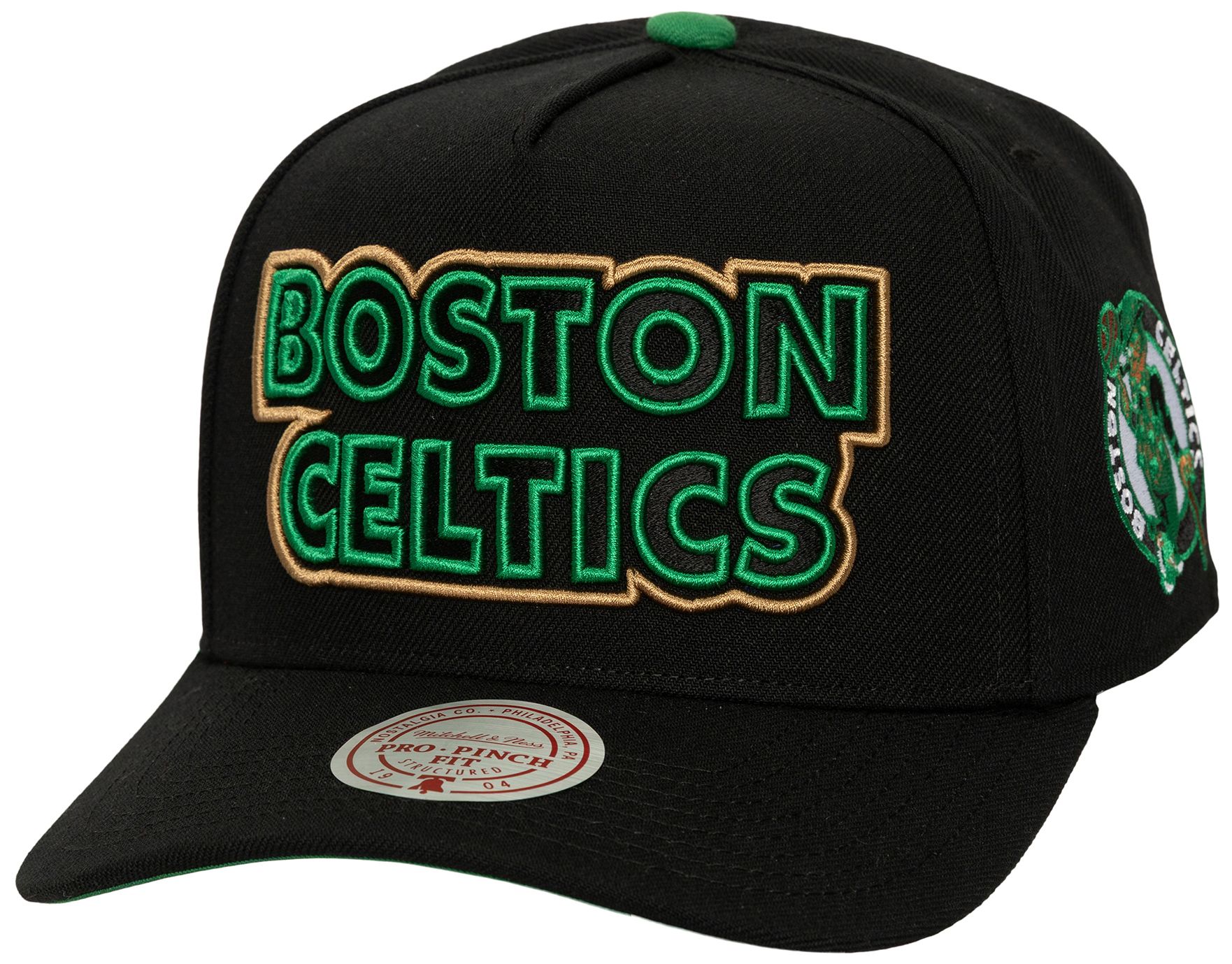Mitchell & Ness Adult Boston Celtics Black Retro Class Act ProPinch Snapback Hat product image