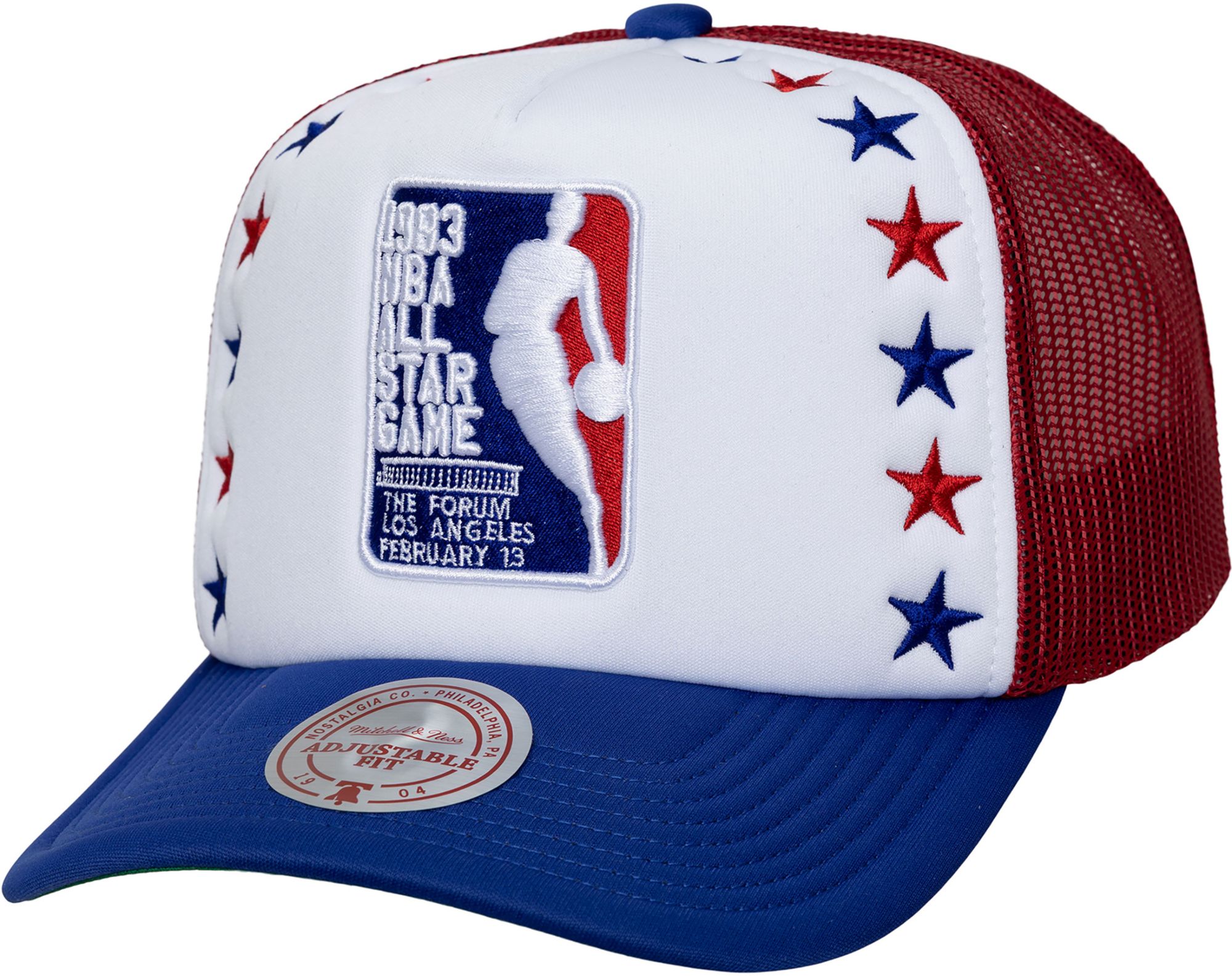 Mitchell & Ness Adult NBA White Graphic Trucker Hat product image