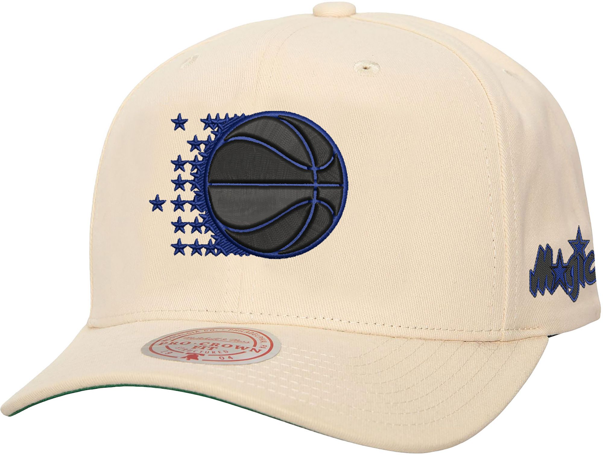 Mitchell & Ness Adult Orlando Magic Off White Retro Logo Pro Crown Snapback Hat product image