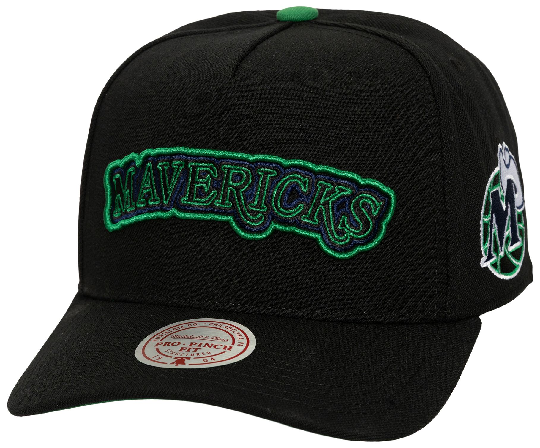 Mitchell & Ness Adult Dallas Mavericks Black Retro Class Act ProPinch Snapback Hat product image