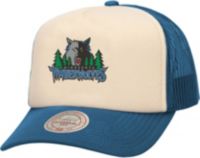 Mitchell And Ness Adult Minnesota Timberwolves Off White Block Trucker 