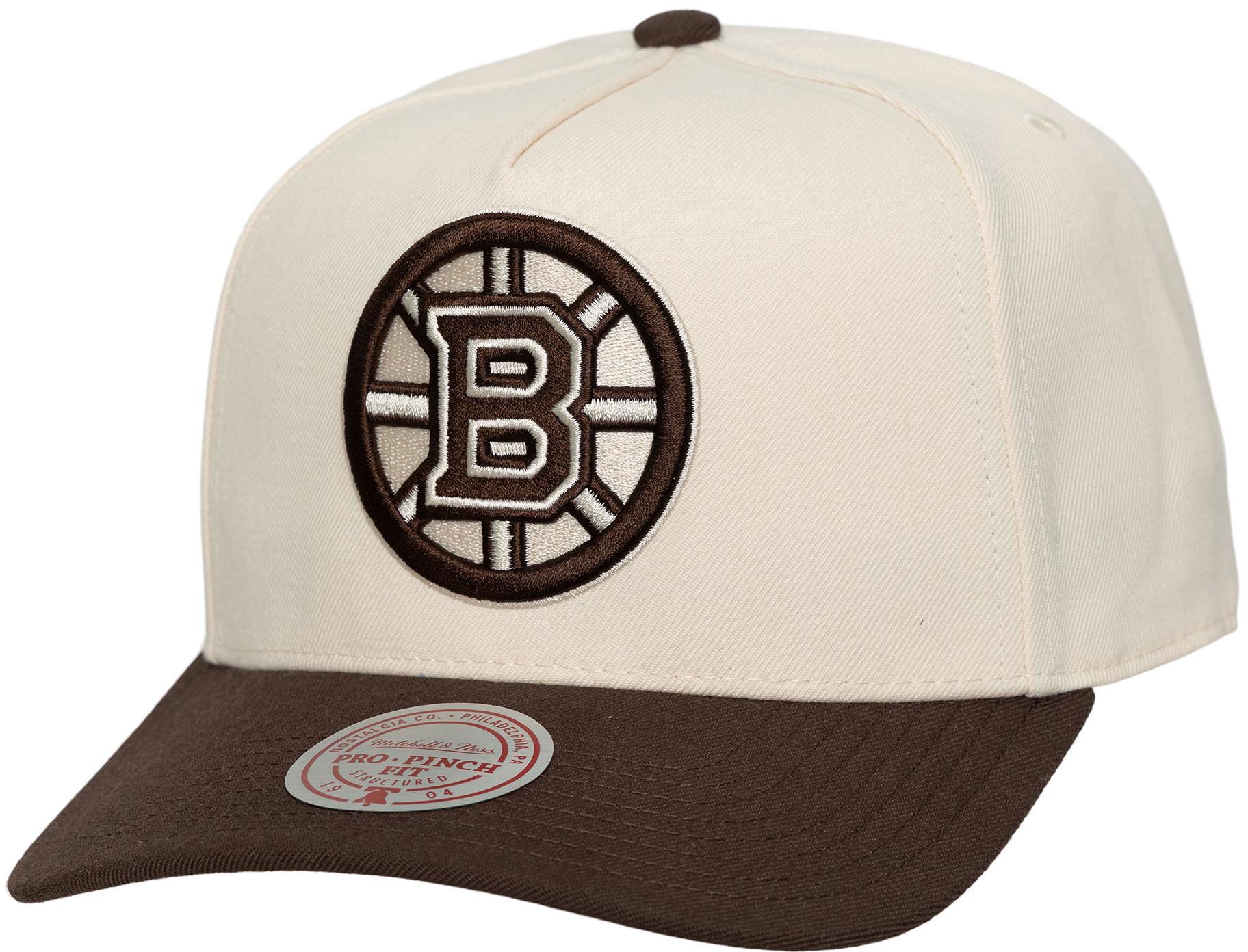 Mitchell & Ness Adult Boston Bruins Cream 2-Tone Pro Snapback Hat product image