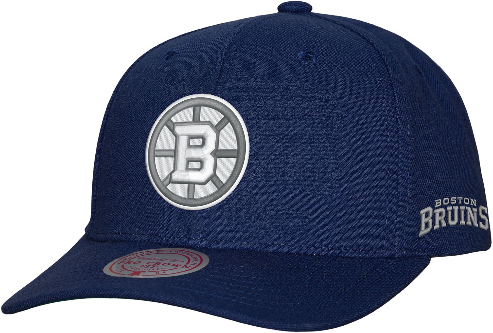 Mitchell & Ness Adult Boston Bruins Navy Late Night Snapback Hat product image