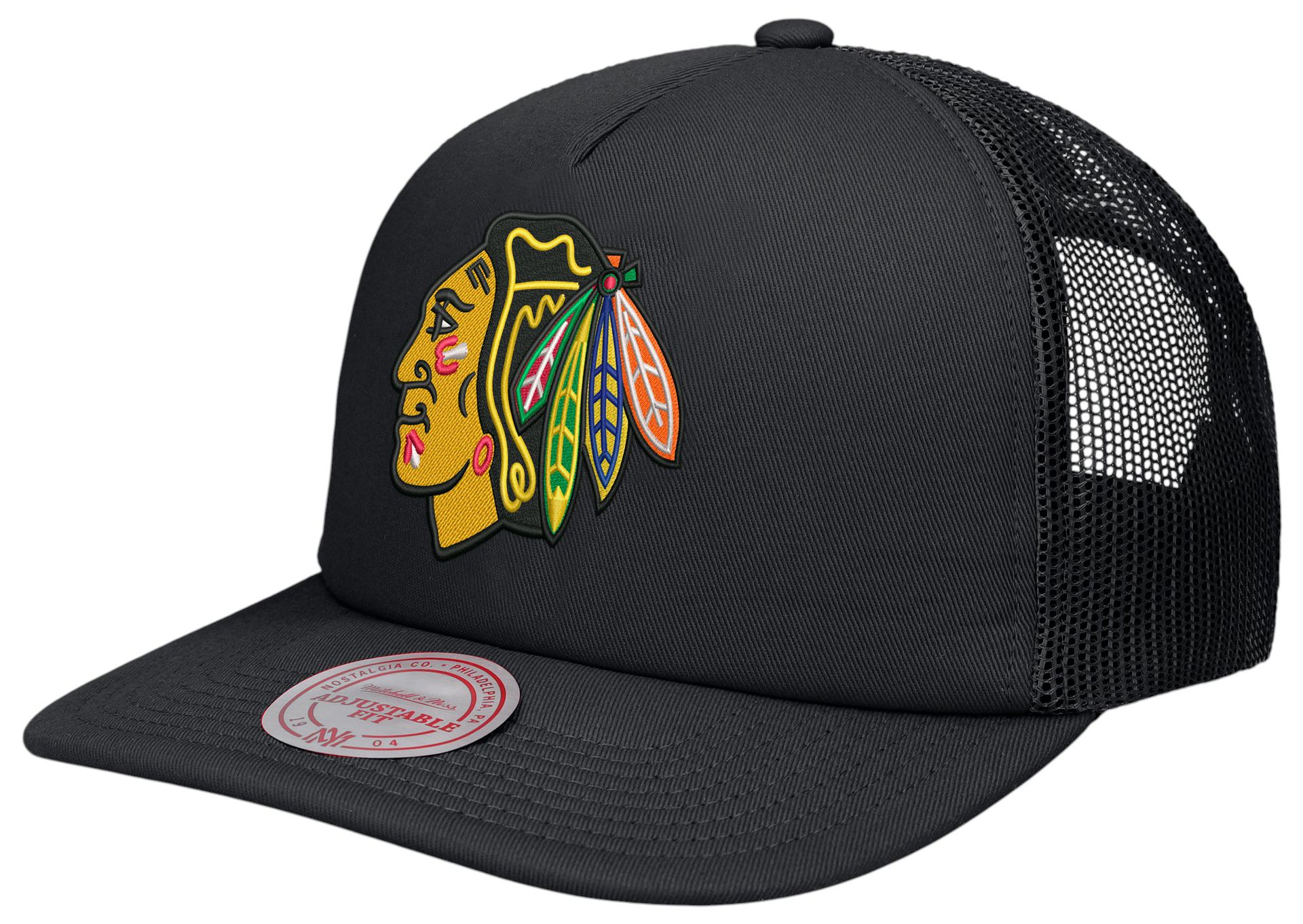 Mitchell & Ness Adult Chicago Blackhawks Black Trucker Hat product image