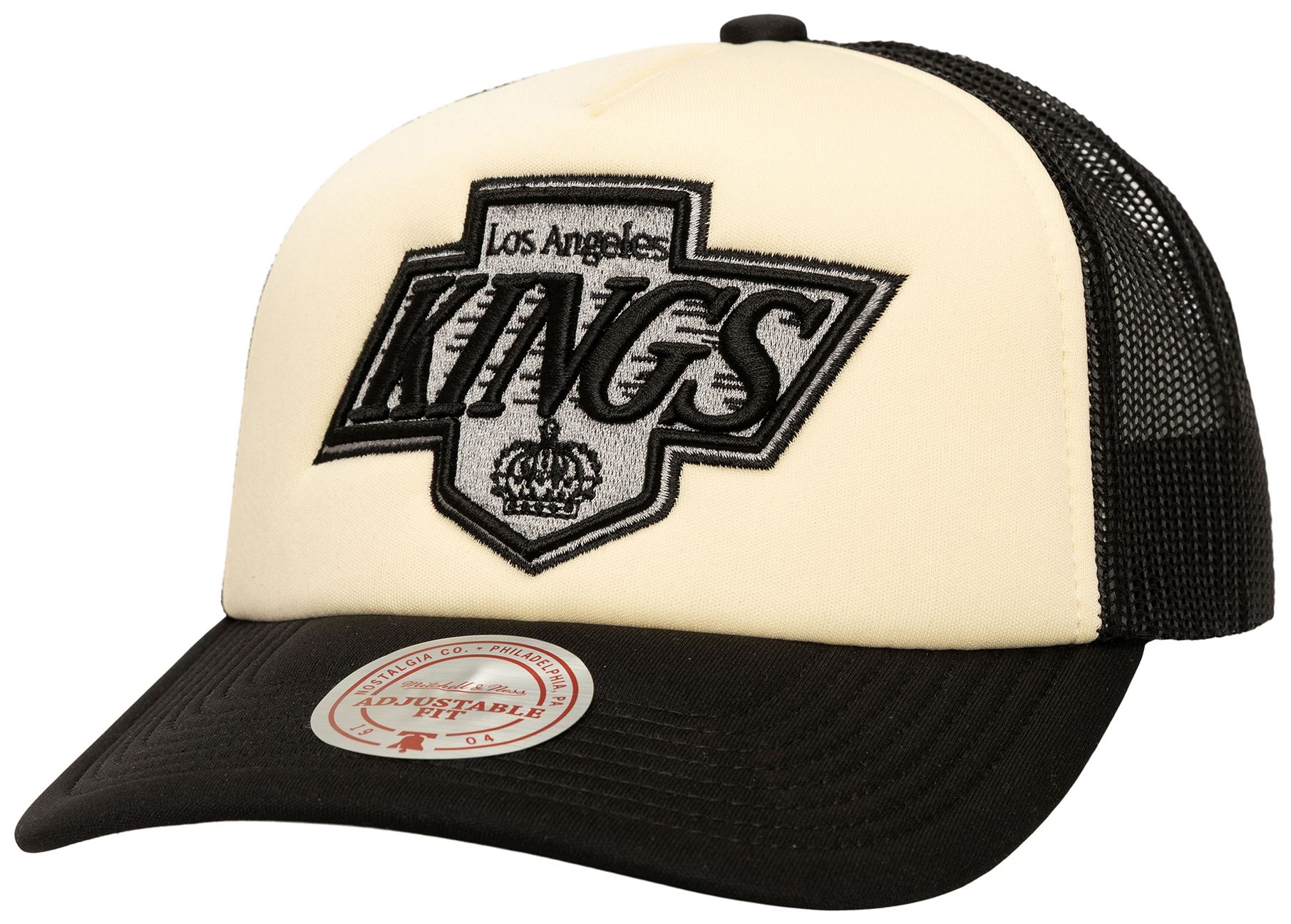 Mitchell & Ness Adult Los Angeles Kings Cream Vintage Block Trucker Hat product image