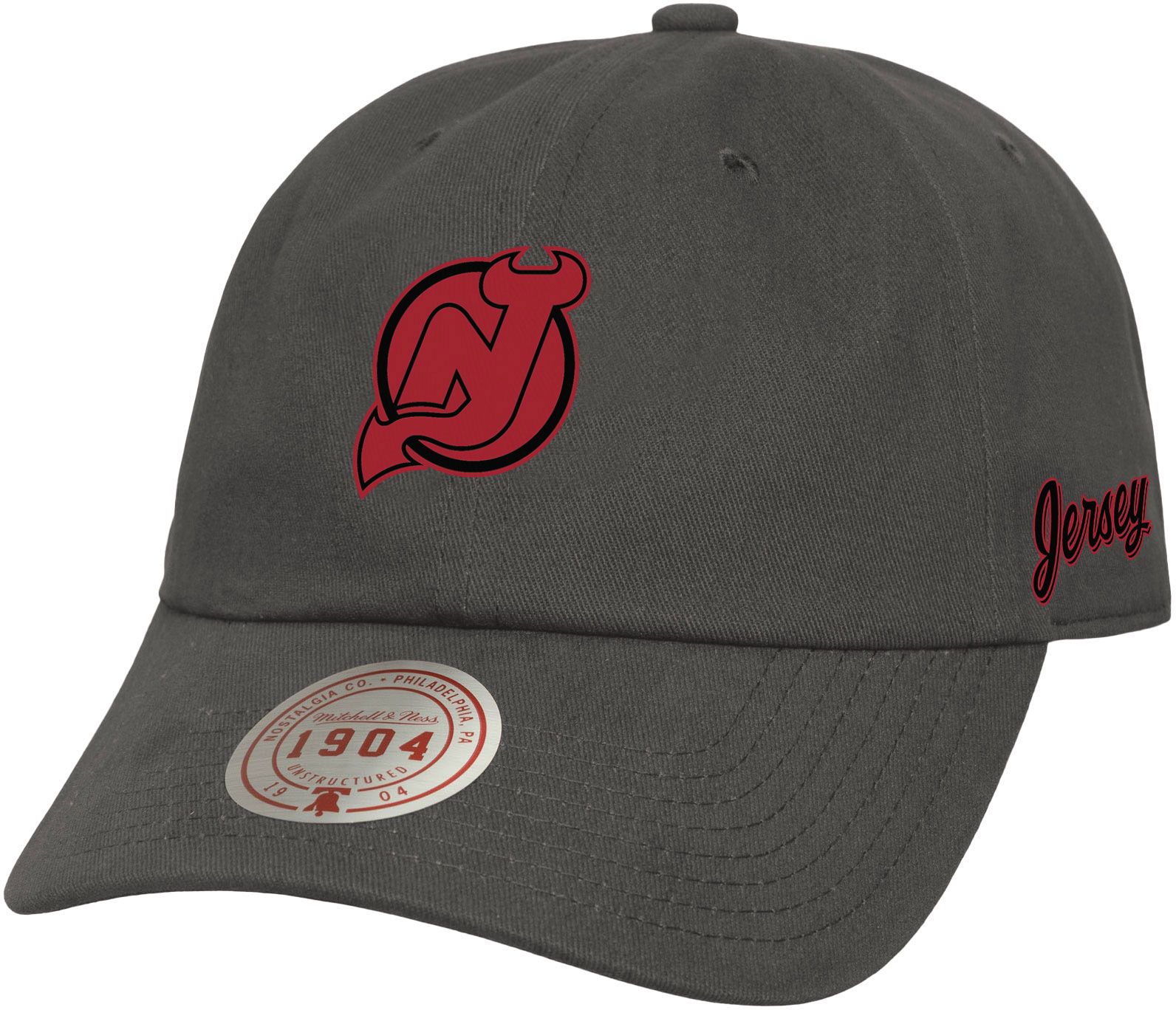 Mitchell & Ness Adult New Jersey Devils Grey Storm Dad Hat product image
